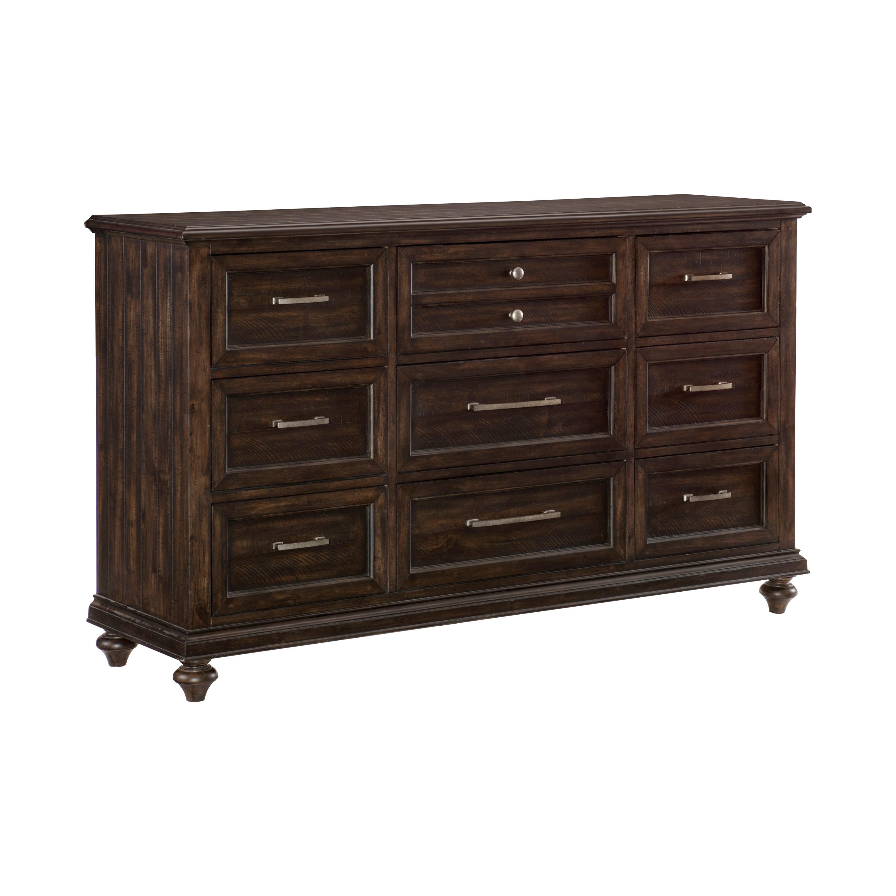 

    
Transitional Driftwood Charcoal Wood Dresser w/Mirror Homelegance 1689-5*6N Cardano
