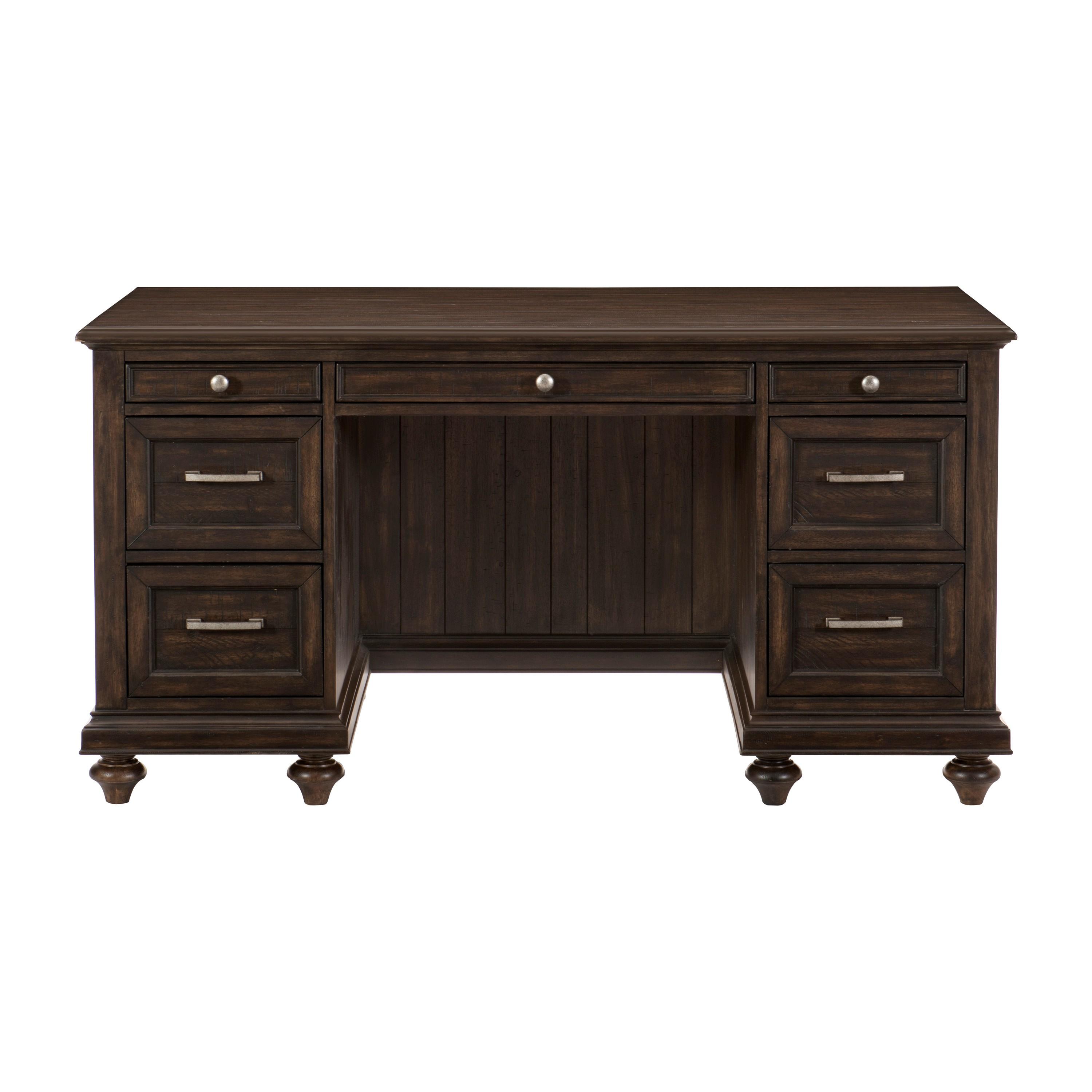 Transitional Executive Desk 1689-17 Cardano 1689-17 in Charcoal 