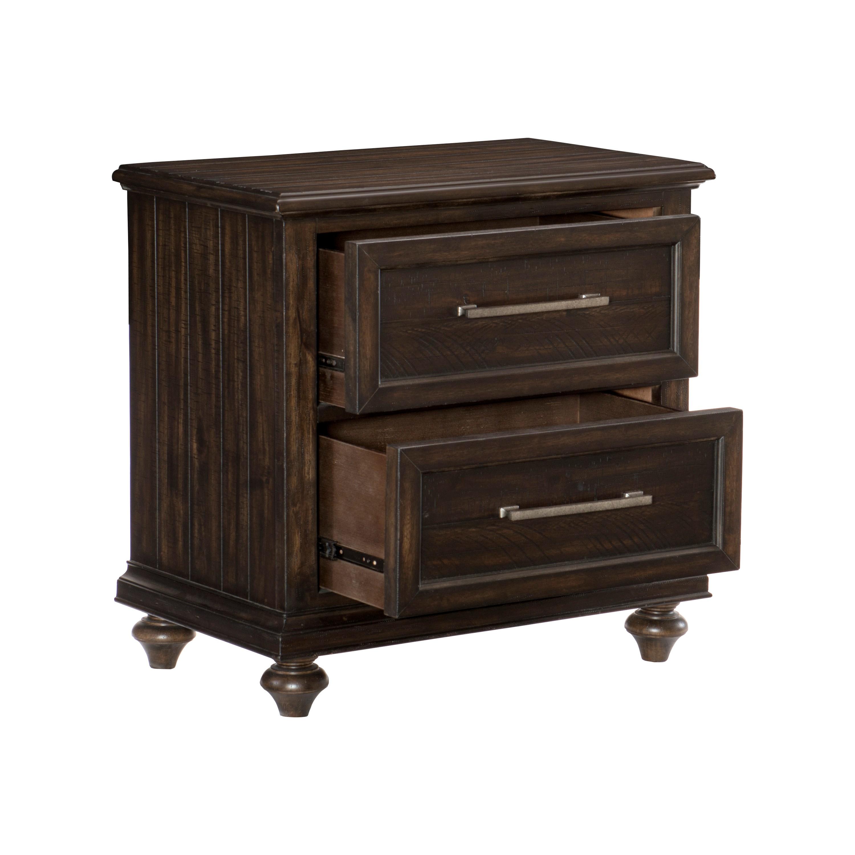 

    
Transitional Driftwood Charcoal Wood Nightstand Homelegance 1689-4 Cardano
