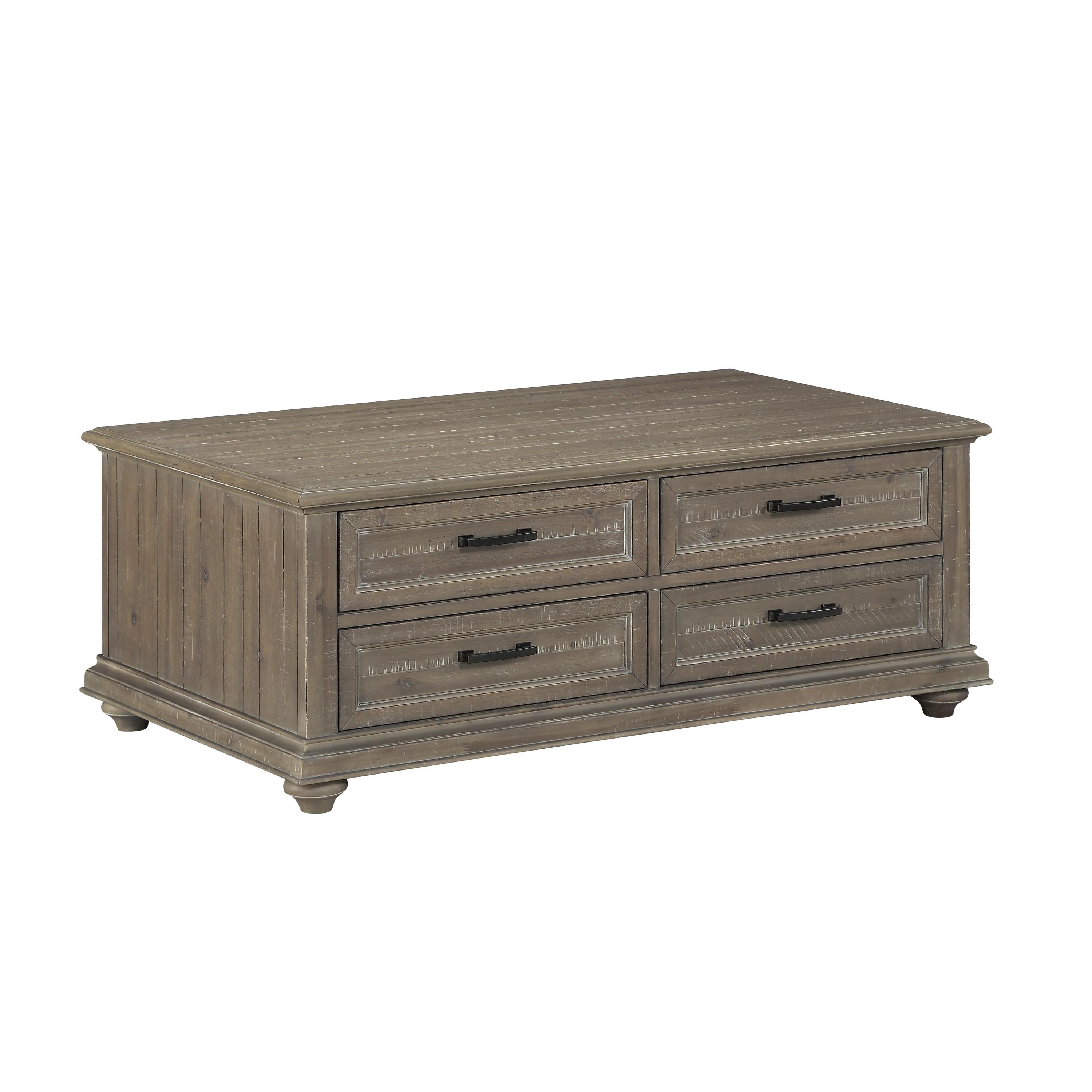

    
Transitional Driftwood Light Brown Wood Cocktail Table Homelegance 1689BR-30 Cardano
