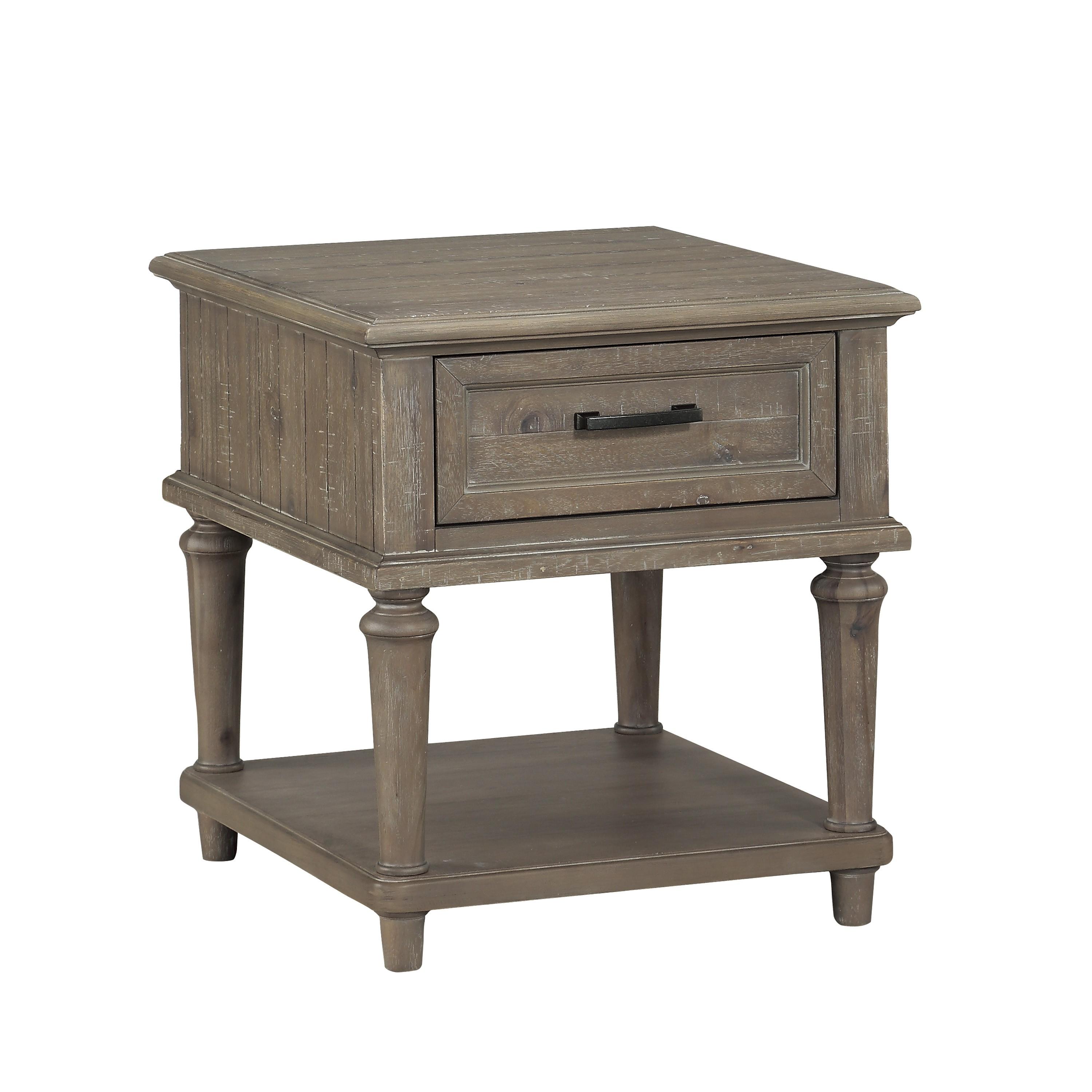 

    
Transitional Driftwood Light Brown Wood End Table Homelegance 1689BR-04 Cardano
