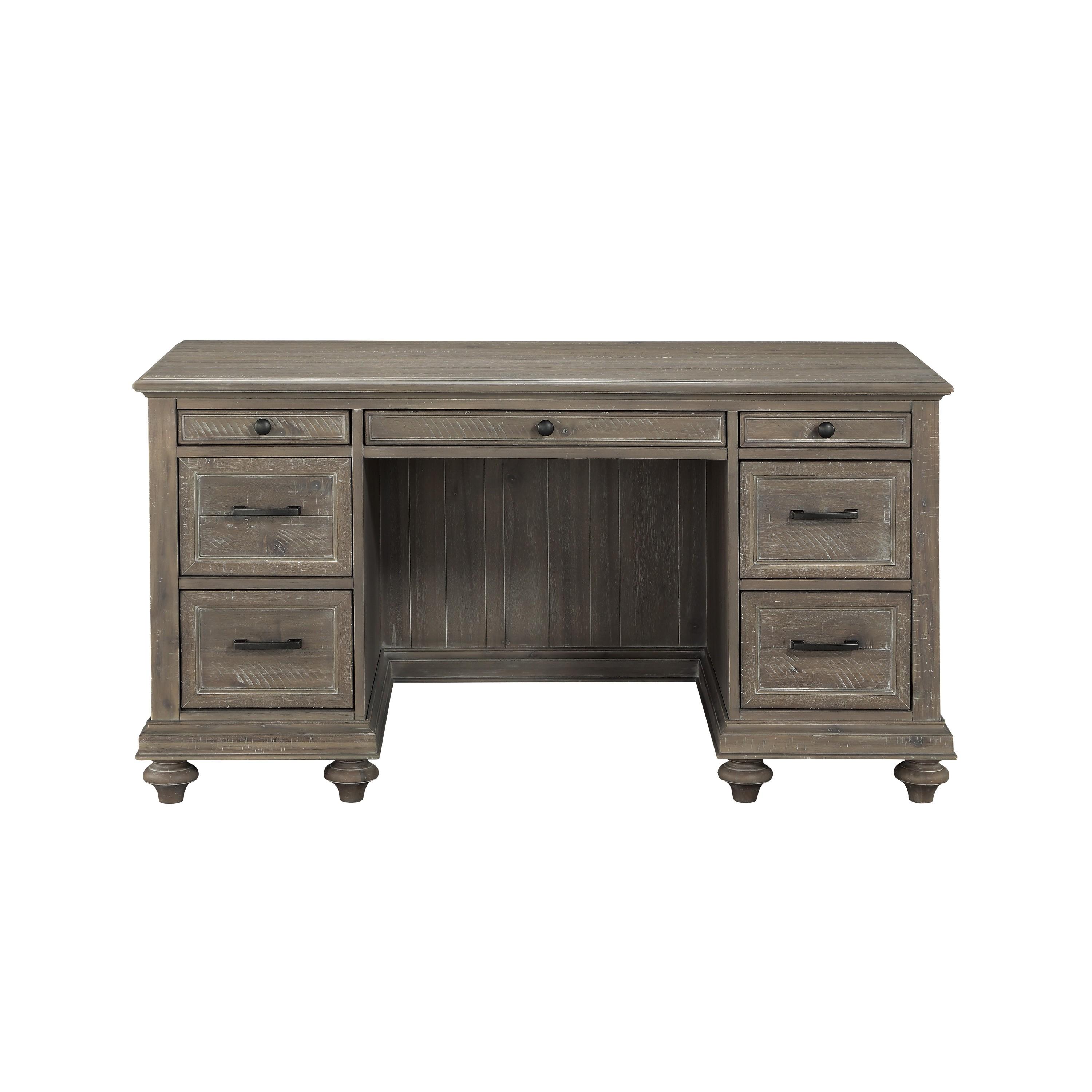 Transitional Executive Desk 1689BR-17 Cardano 1689BR-17 in Light Brown 