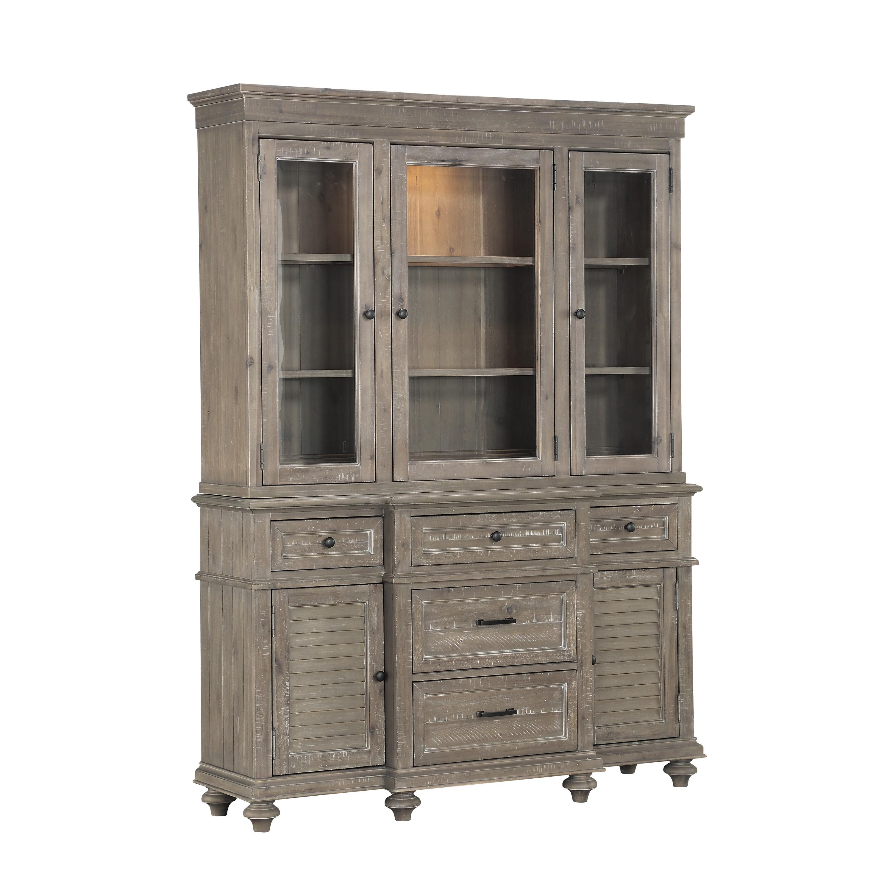Transitional Hutch & Buffet 1689BR-50* Cardano 1689BR-50* in Light Brown 