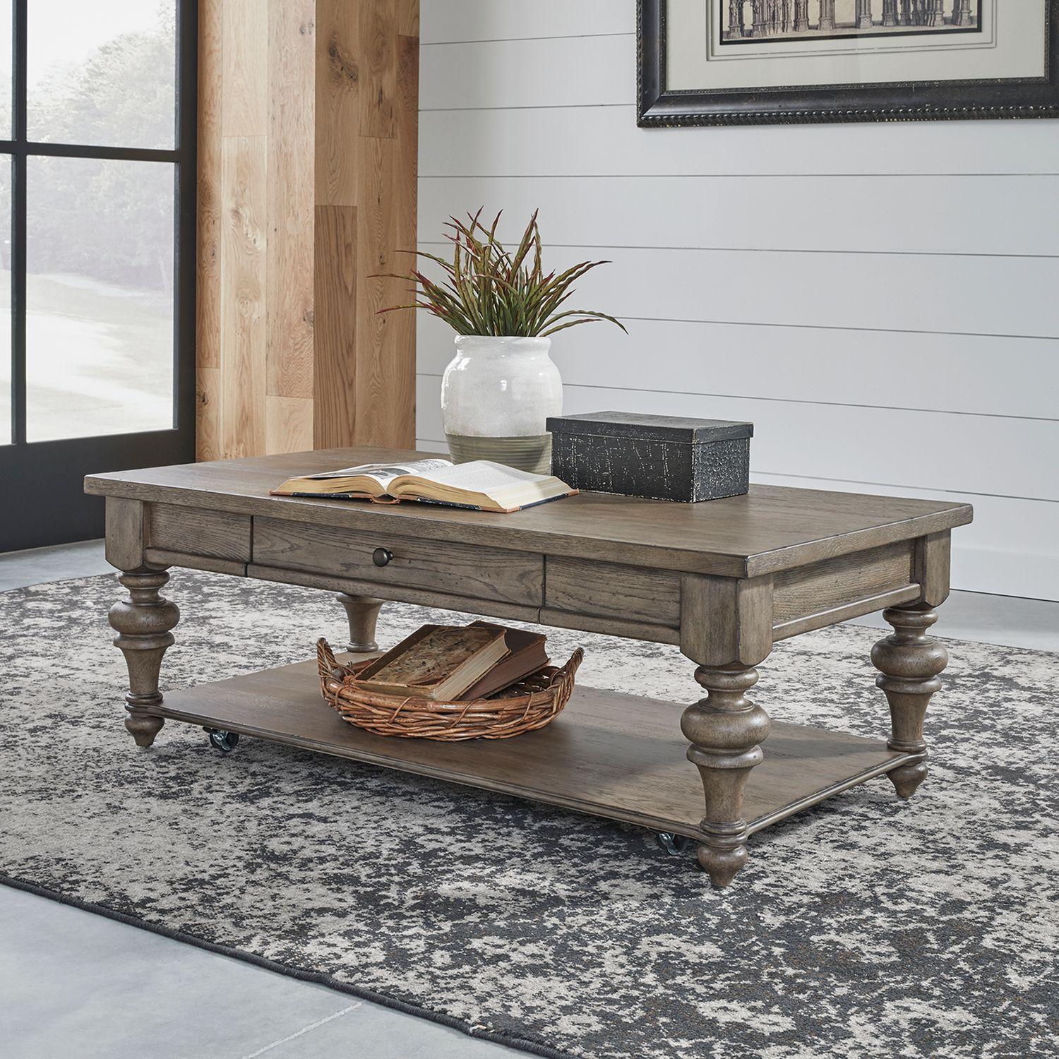 

    
Transitional Dusty Taupe Cocktail Table 615-OT1010 Liberty Furniture
