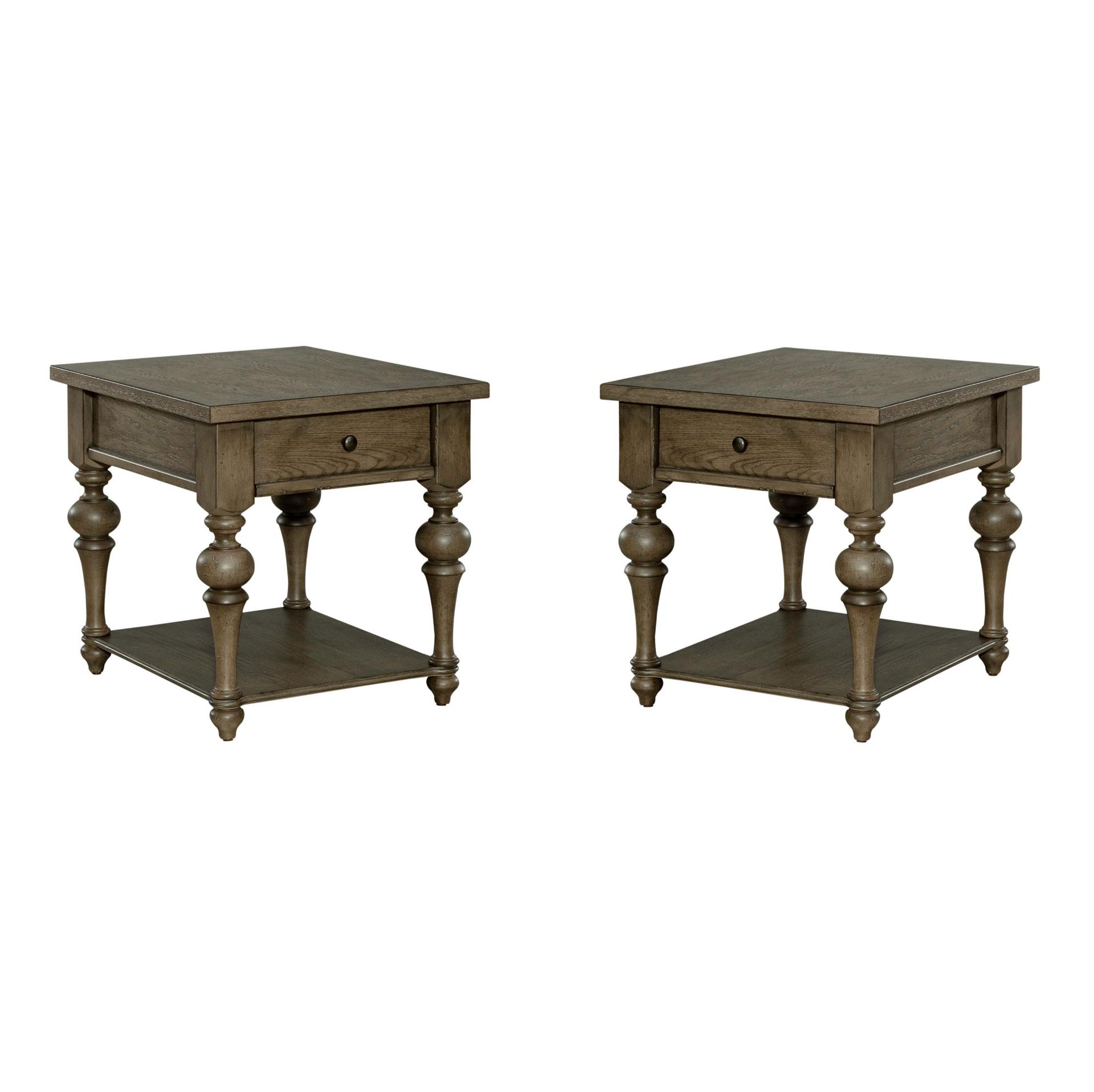 

    
Transitional Dusty Taupe End Table Set 2 Pcs 615-OT1020 Liberty Furniture

