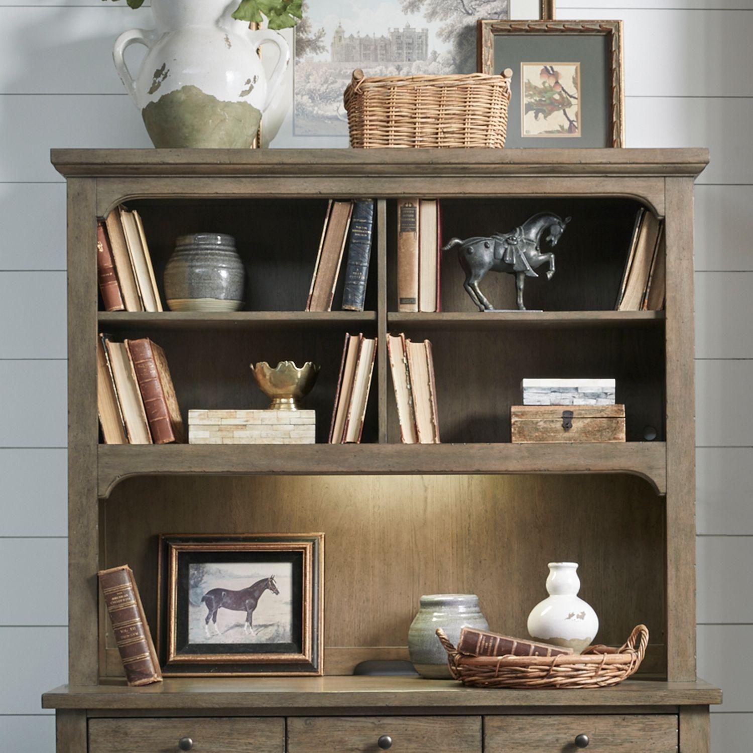 

    
Transitional Dusty Taupe Hutch 615-HO131 Liberty Furniture

