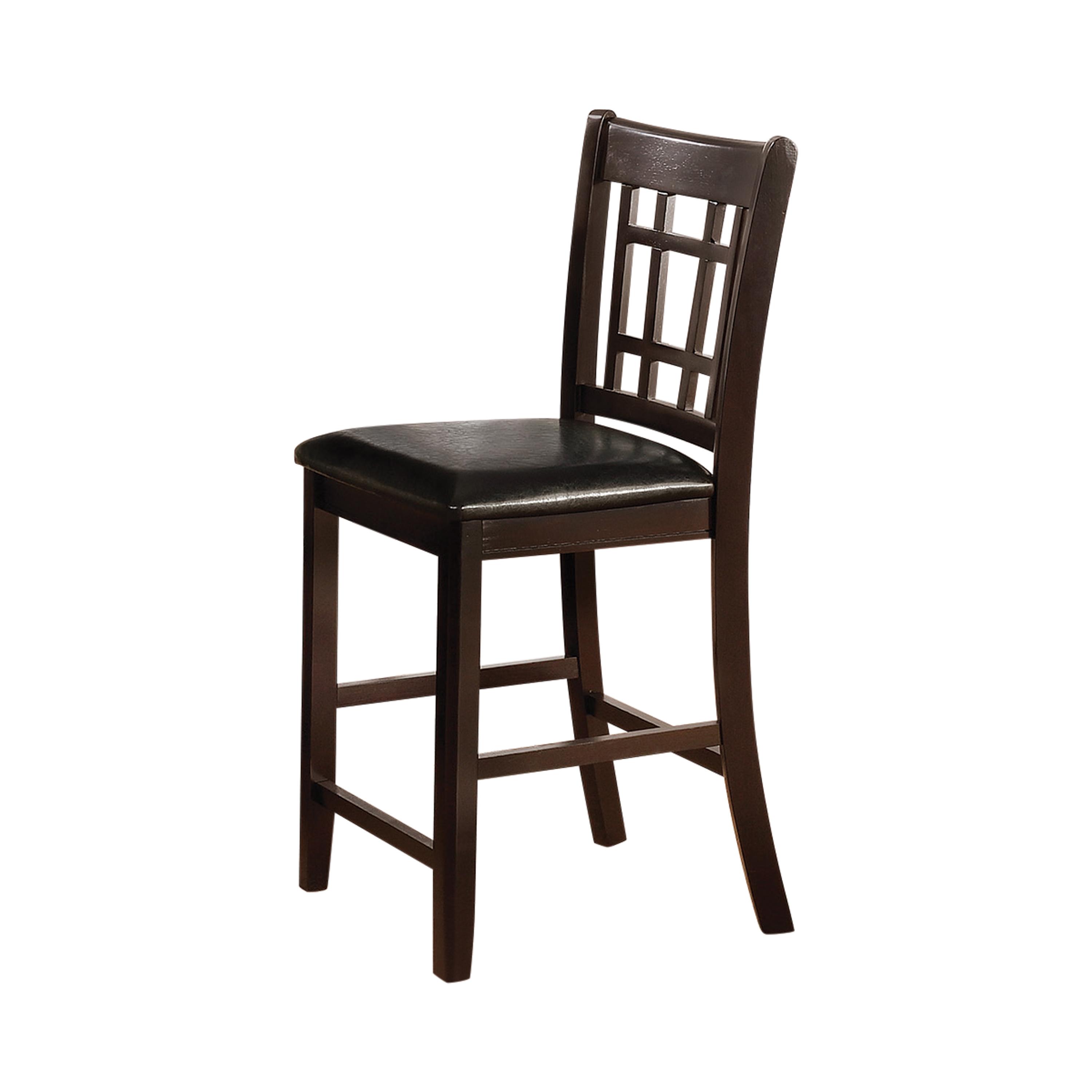 Transitional Counter Stool Set 102889 Lavon 102889 in Espresso Leatherette