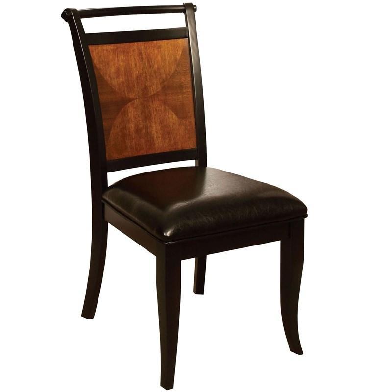 

    
Transitional Espresso & Black Solid Wood Side Chairs Set 2pcs Furniture of America CM3034SC-2PK Salida
