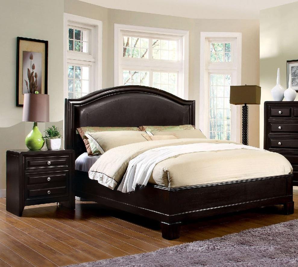 

    
Transitional Espresso Solid Wood CAL Bedroom Set 3pcs Furniture of America CM7058-CK Winsor
