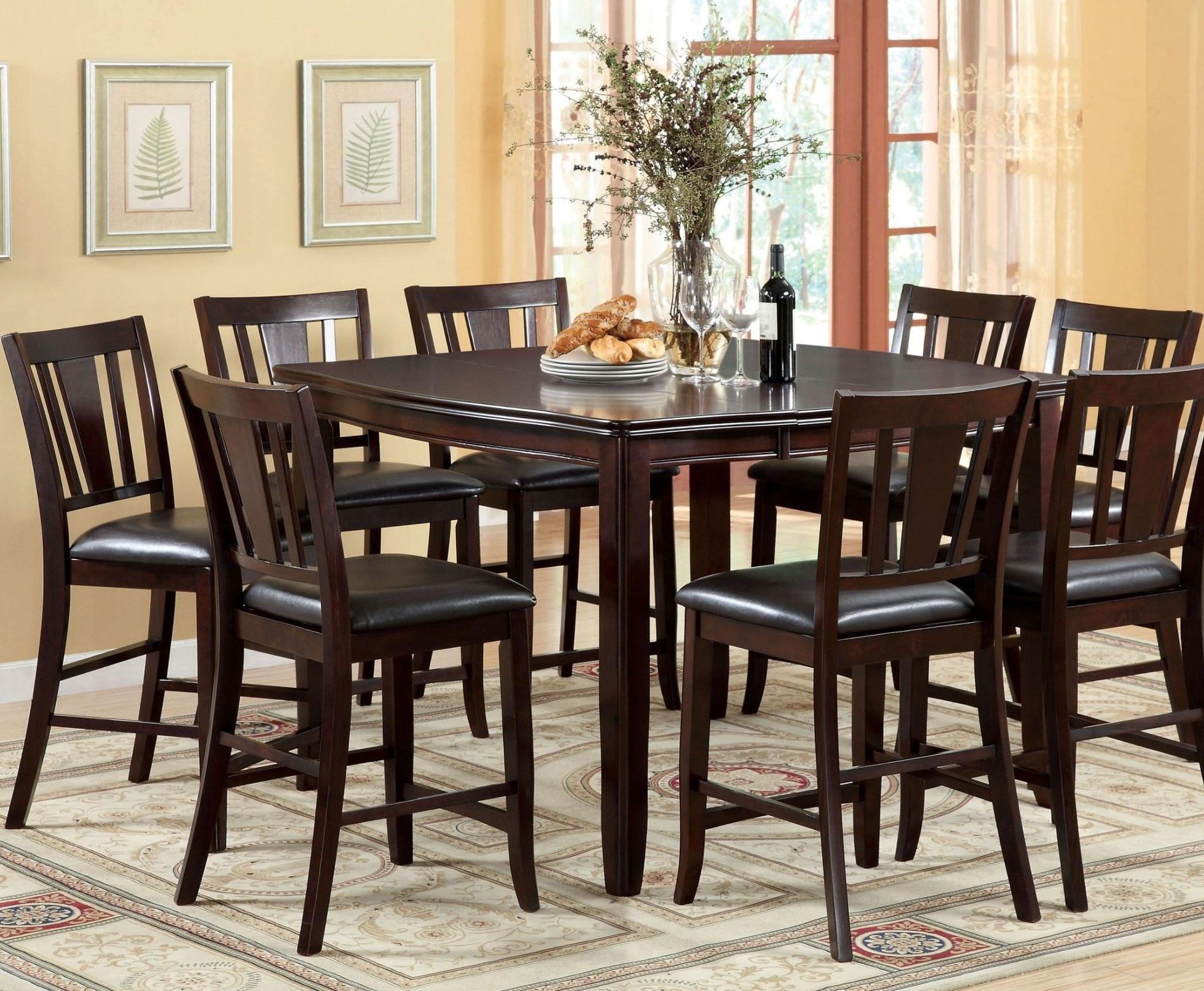 

    
Transitional Espresso Solid Wood Counter Dining Set 5pcs Furniture of America Edgewood
