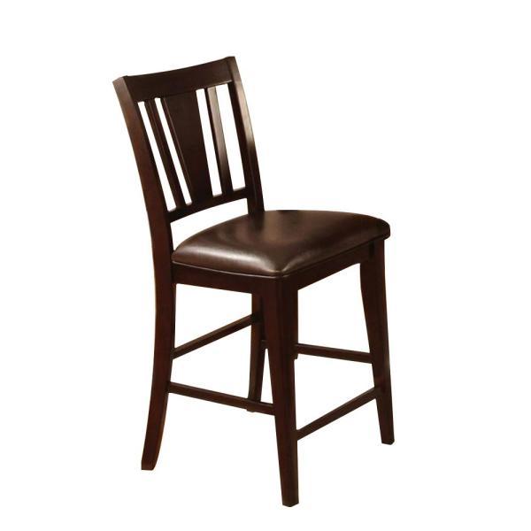 

    
Transitional Espresso Solid Wood Counter Height Chairs Set 2pcs Furniture of America CM3336PC-2PK Edgewood
