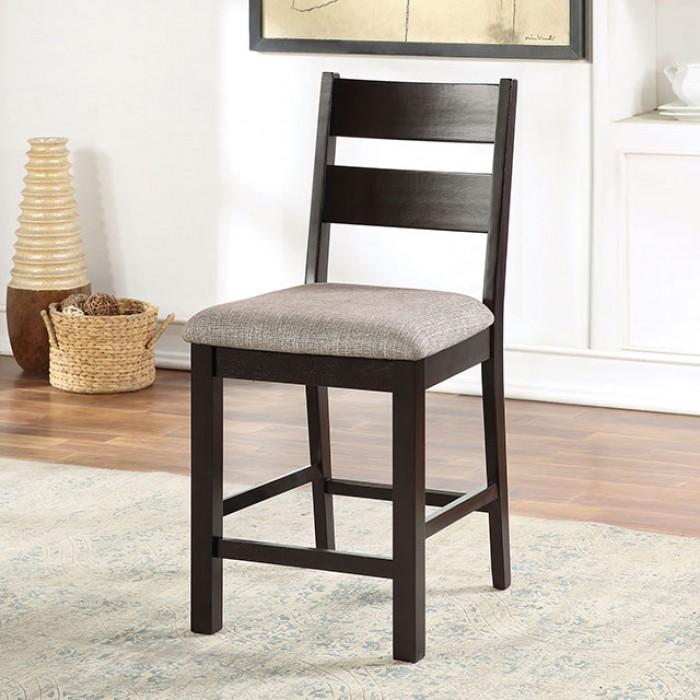 Transitional Counter Height Chair CM3495PC-2PK Valdor CM3495PC-2PK in Espresso 