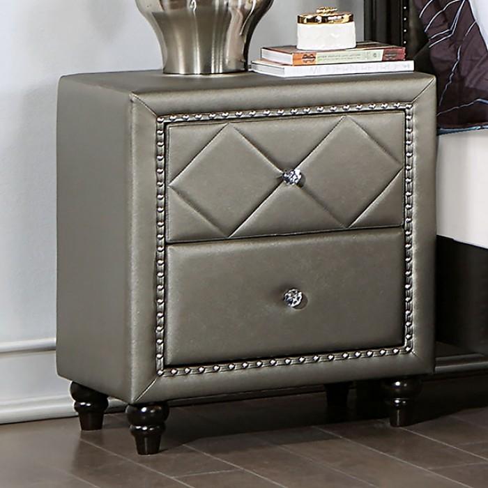 

    
Transitional Espresso/Warm Gray Solid Wood Nightstand Furniture of America Xandria FOA7224EX-N
