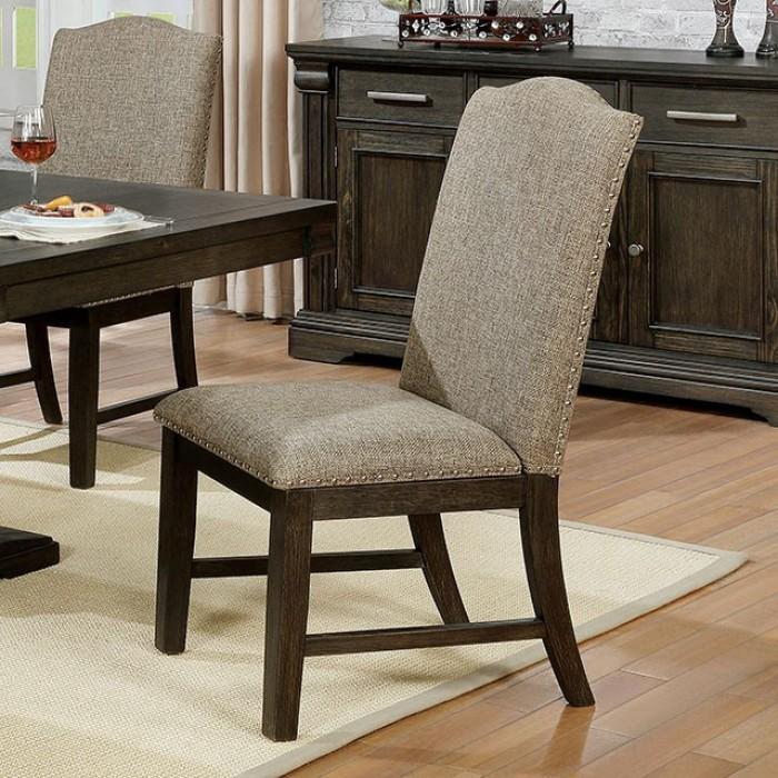 

    
Transitional Espresso & Warm Gray Solid Wood Side Chairs Set 2pcs Furniture of America CM3310SC Faulk

