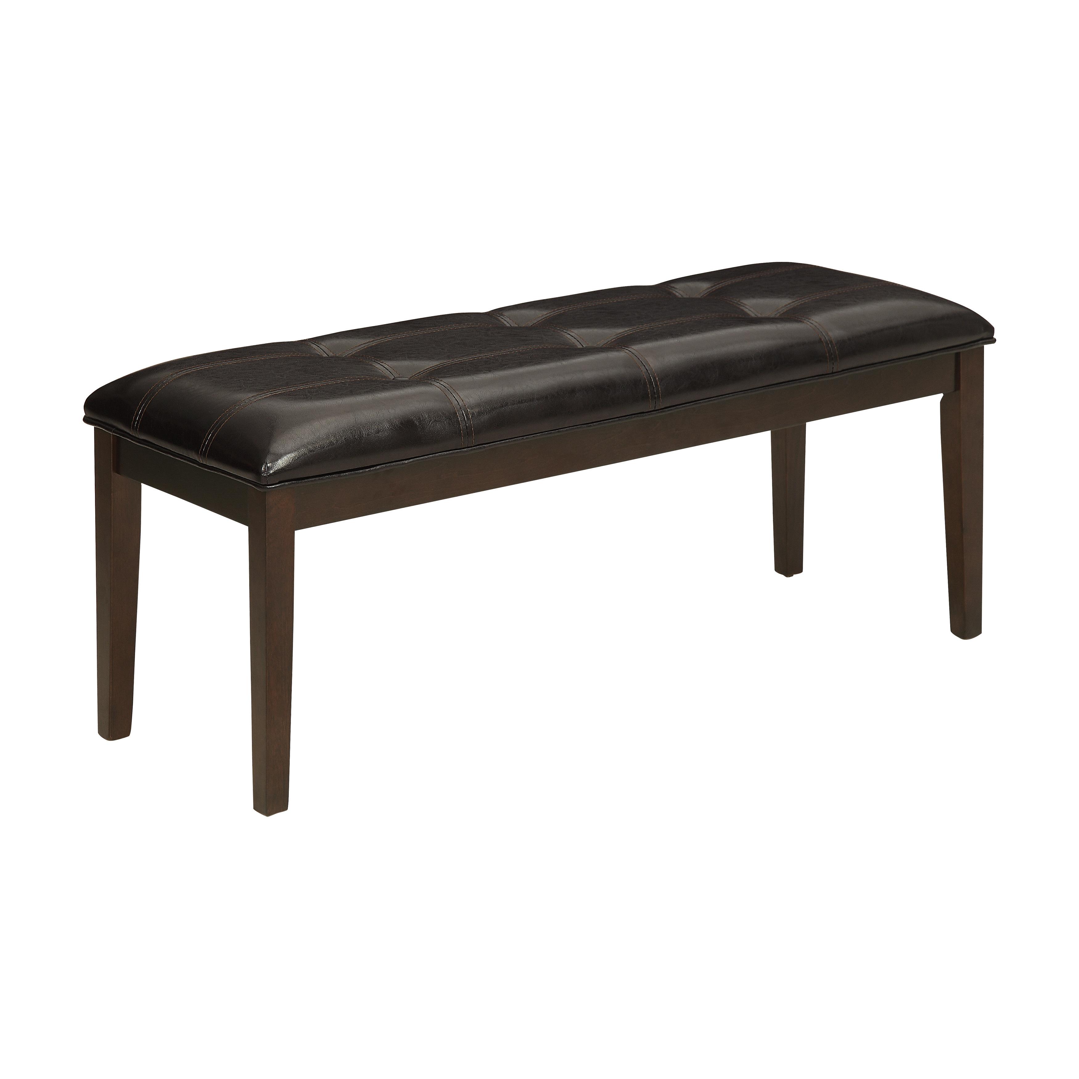 Transitional Dining Bench 2456-13 Decatur 2456-13 in Espresso Faux Leather