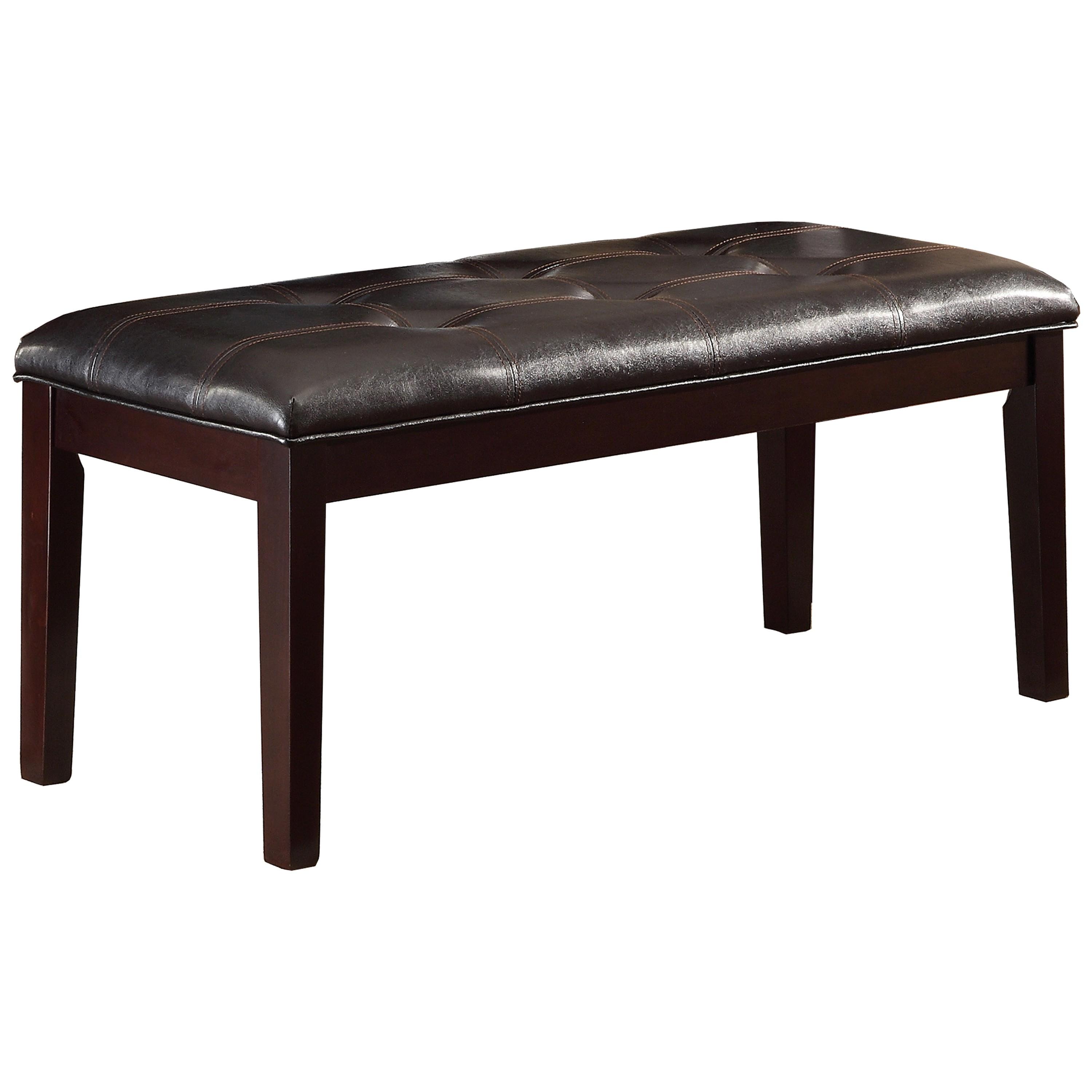 Transitional Dining Bench 2544-13 Teague 2544-13 in Espresso Faux Leather