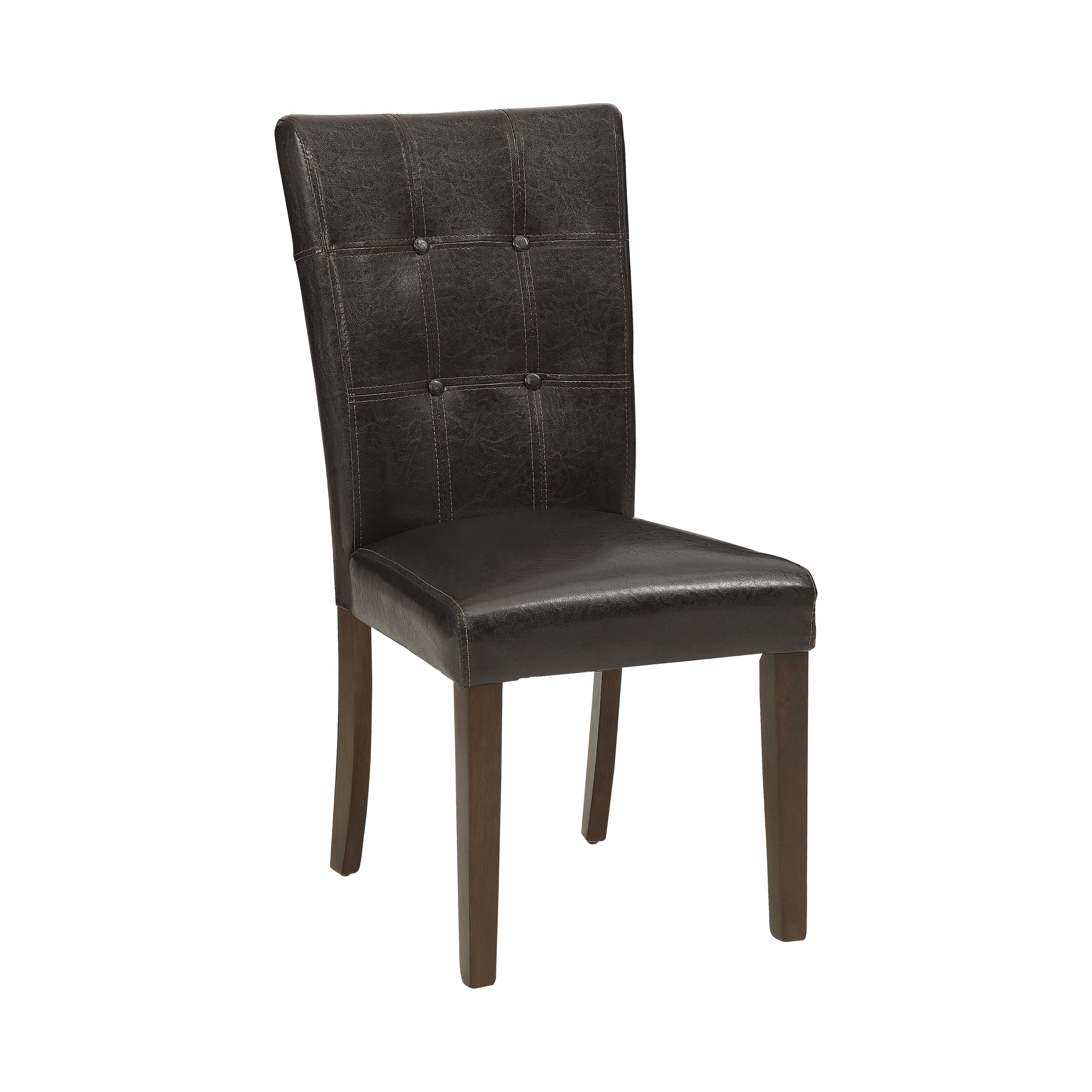 Transitional Side Chair Set 2456S Decatur 2456S in Espresso Faux Leather