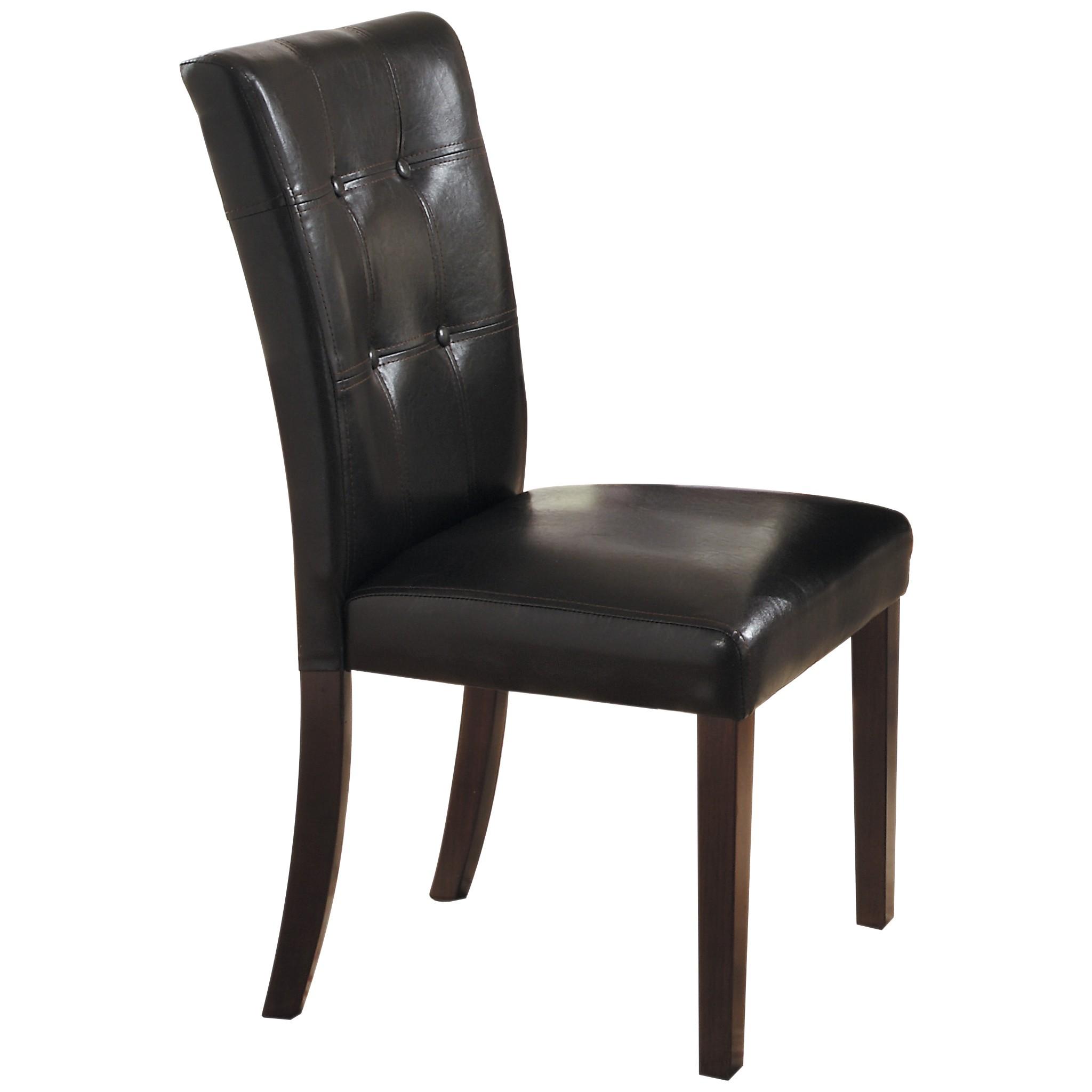 Transitional Side Chair Set 2544S Teague 2544S in Espresso Faux Leather