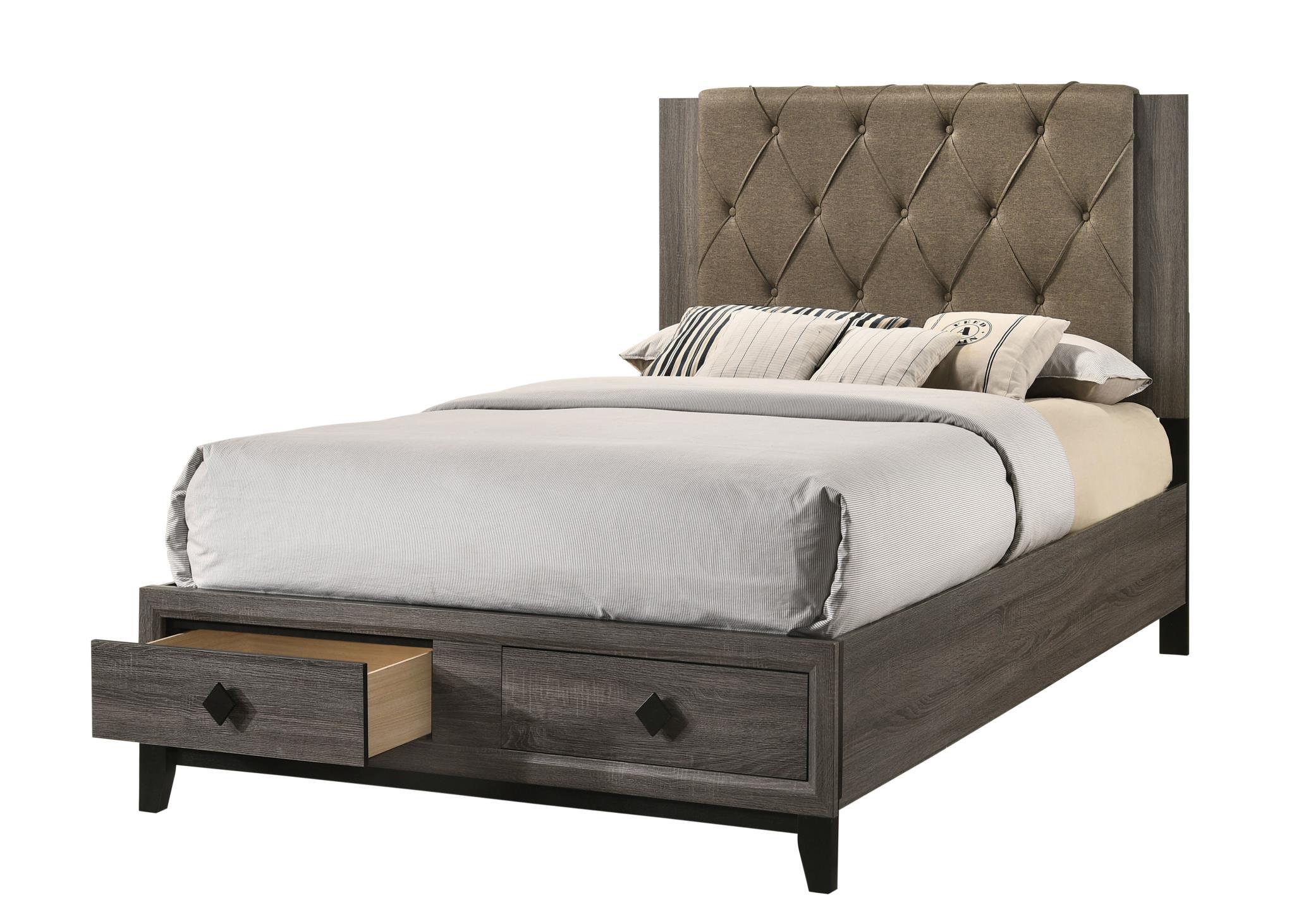 

    
Acme Furniture Avantika-27667EK-S Storage Bedroom Set Brown Oak and Grey 27667EK-S-5pcs

