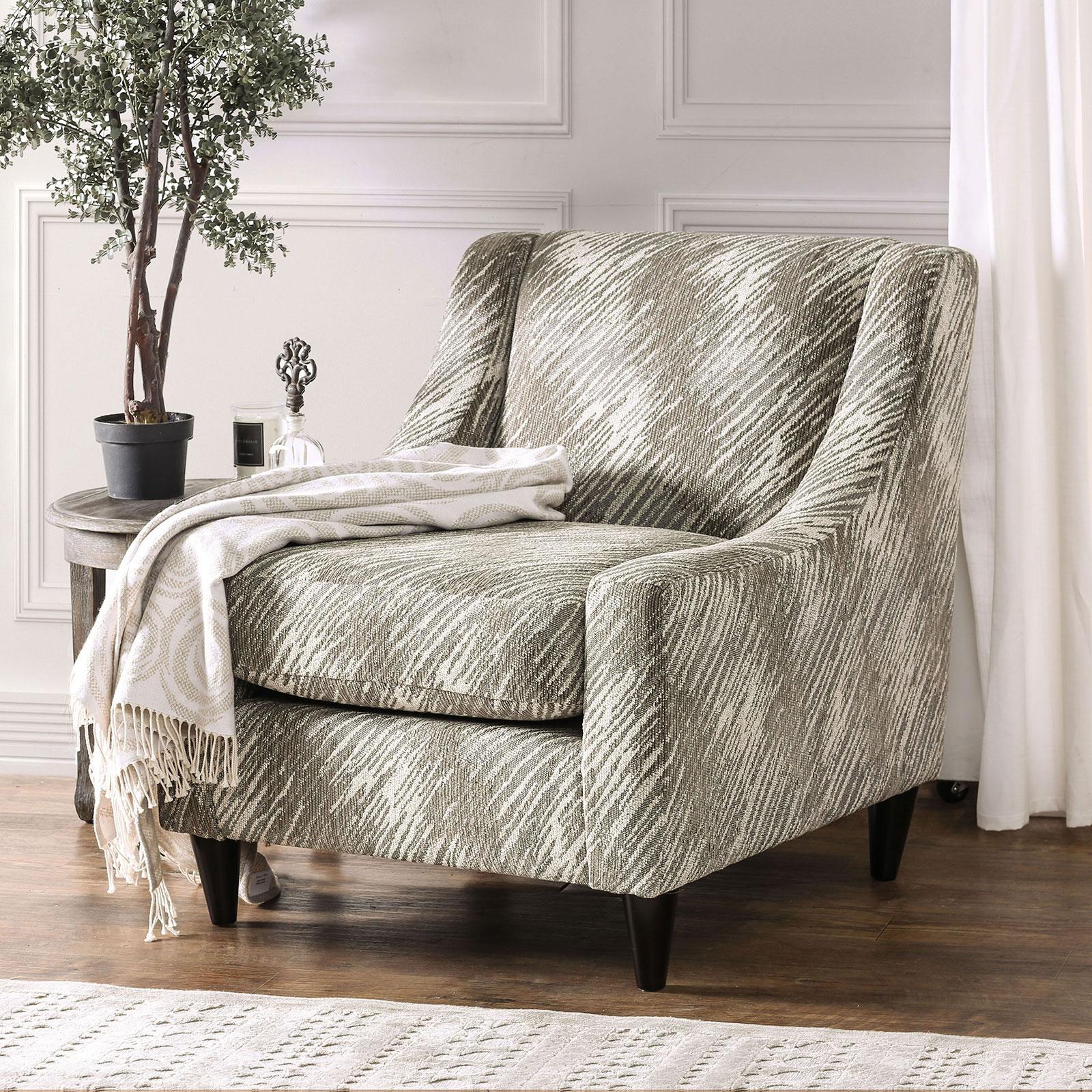 Transitional Chair STEFANO SM8220-CH SM8220-CH in Brown Fabric