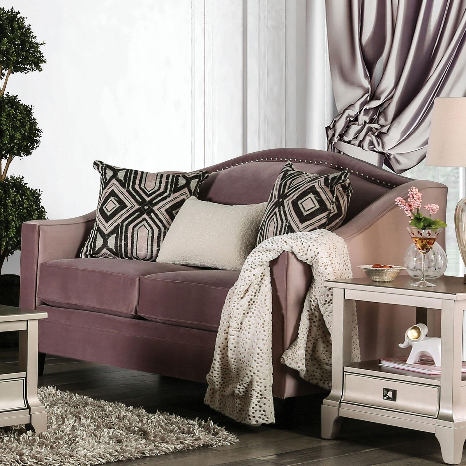 

    
Transitional Fabric Upholstery Loveseat in Pink Campana by Furniture of America
