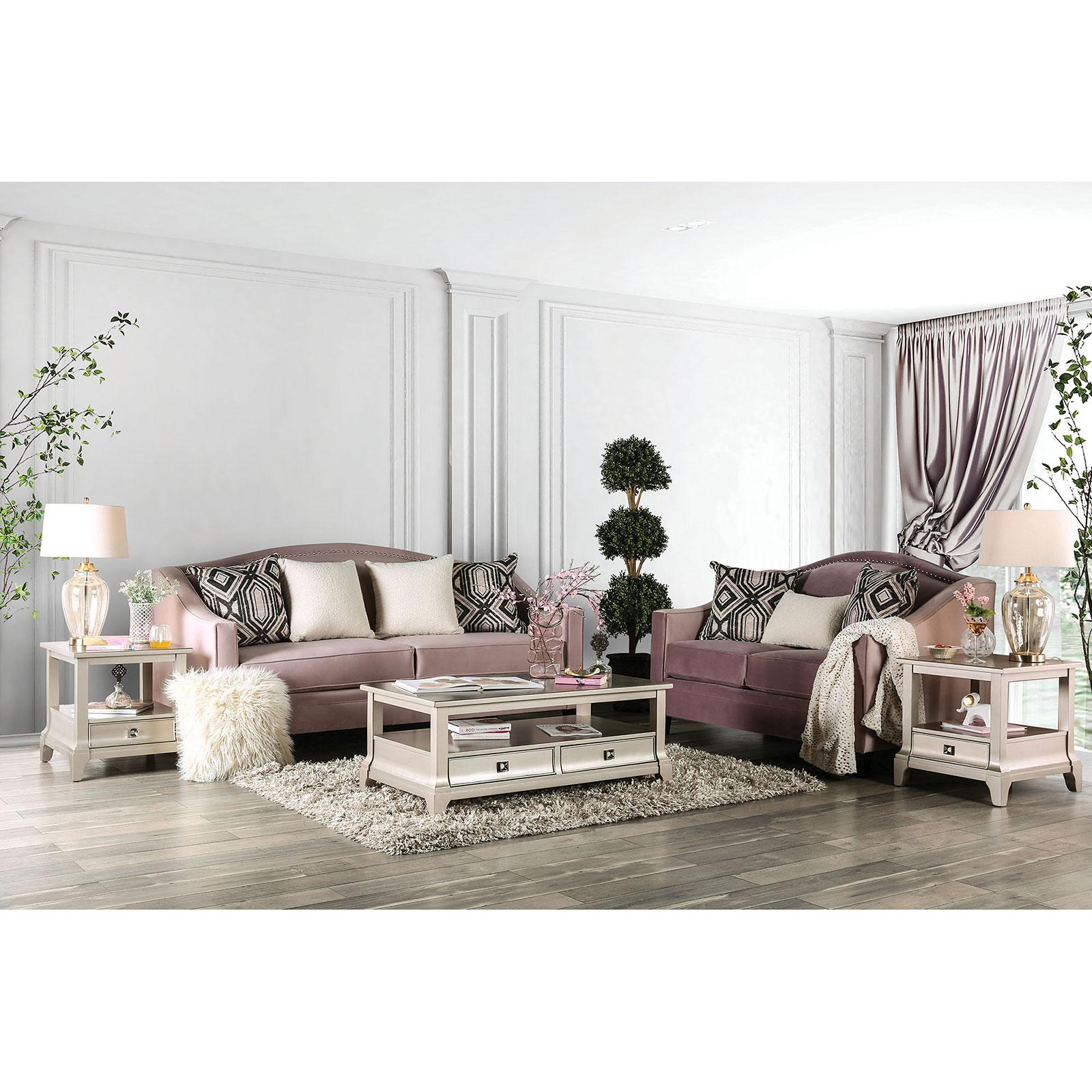 

    
Transitional Fabric Upholstery Loveseat in Pink Campana by Furniture of America
