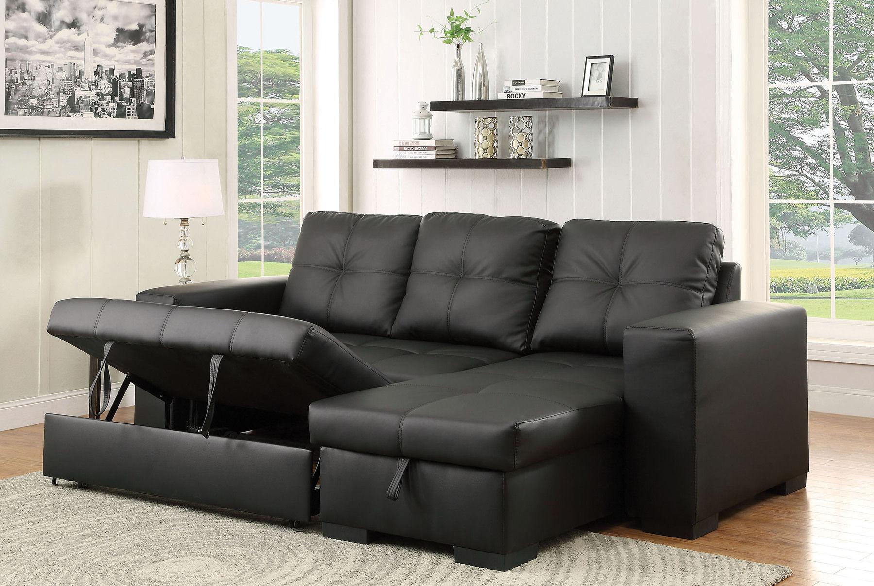 

    
Furniture of America DENTON CM6149BK-LTR Sectional Sofa Black CM6149BK-LTR
