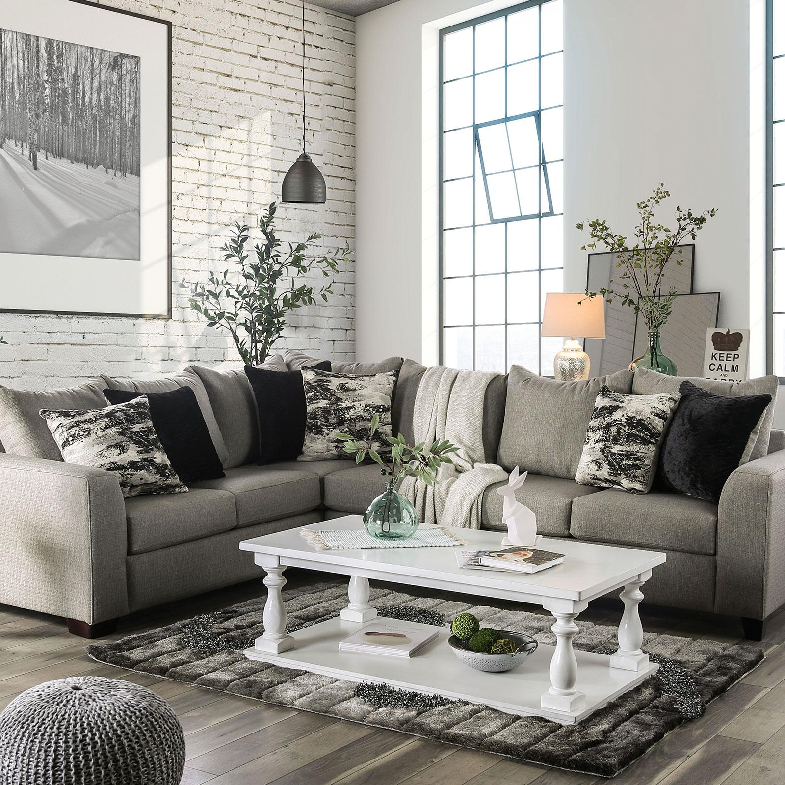

    
Transitional Gray Linen-like Fabric Sectional Sofa Fabric Furniture of America SM5204GY-N Barnett
