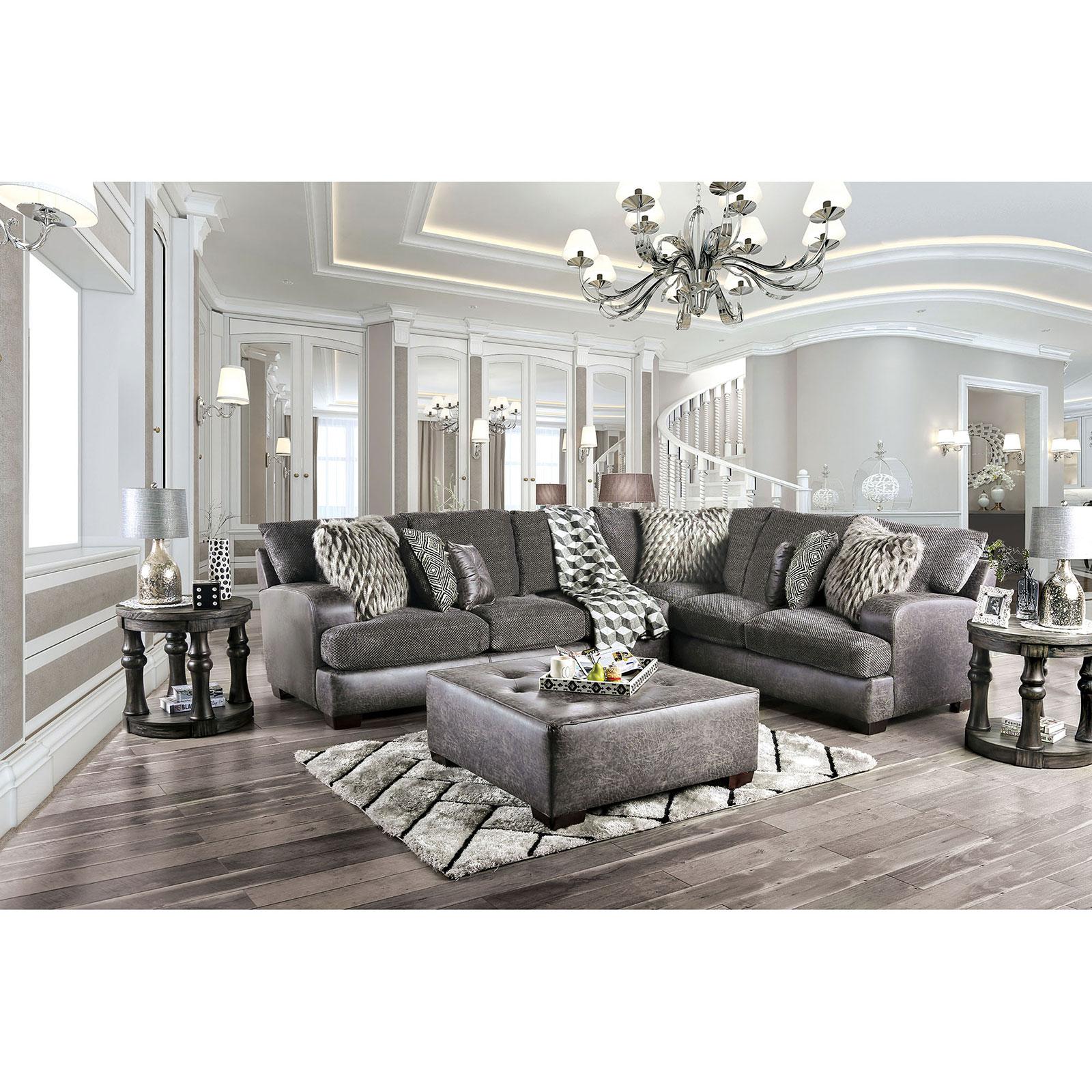 

    
Transitional Fabric Upholstery Sectional in Gray Gellhorn Furniture of America
