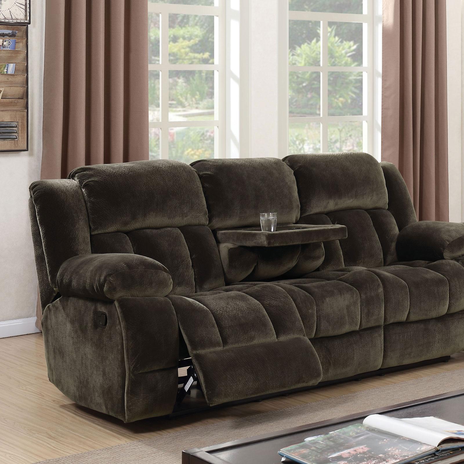 

    
Brown Fabric Sofa SADHBH CM6283-SF Furniture of America Transitional
