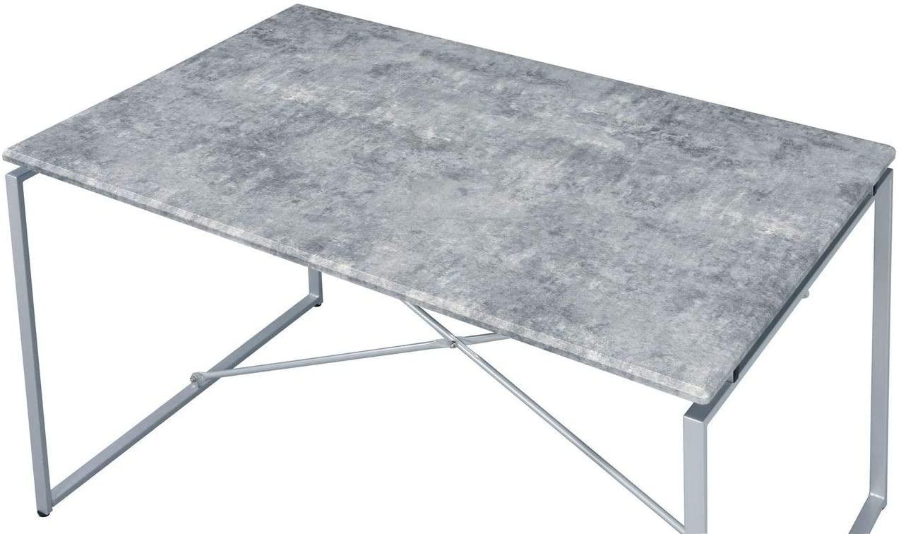 

    
Acme Furniture Jurgen Dining Table Set Silver 72905-5pcs
