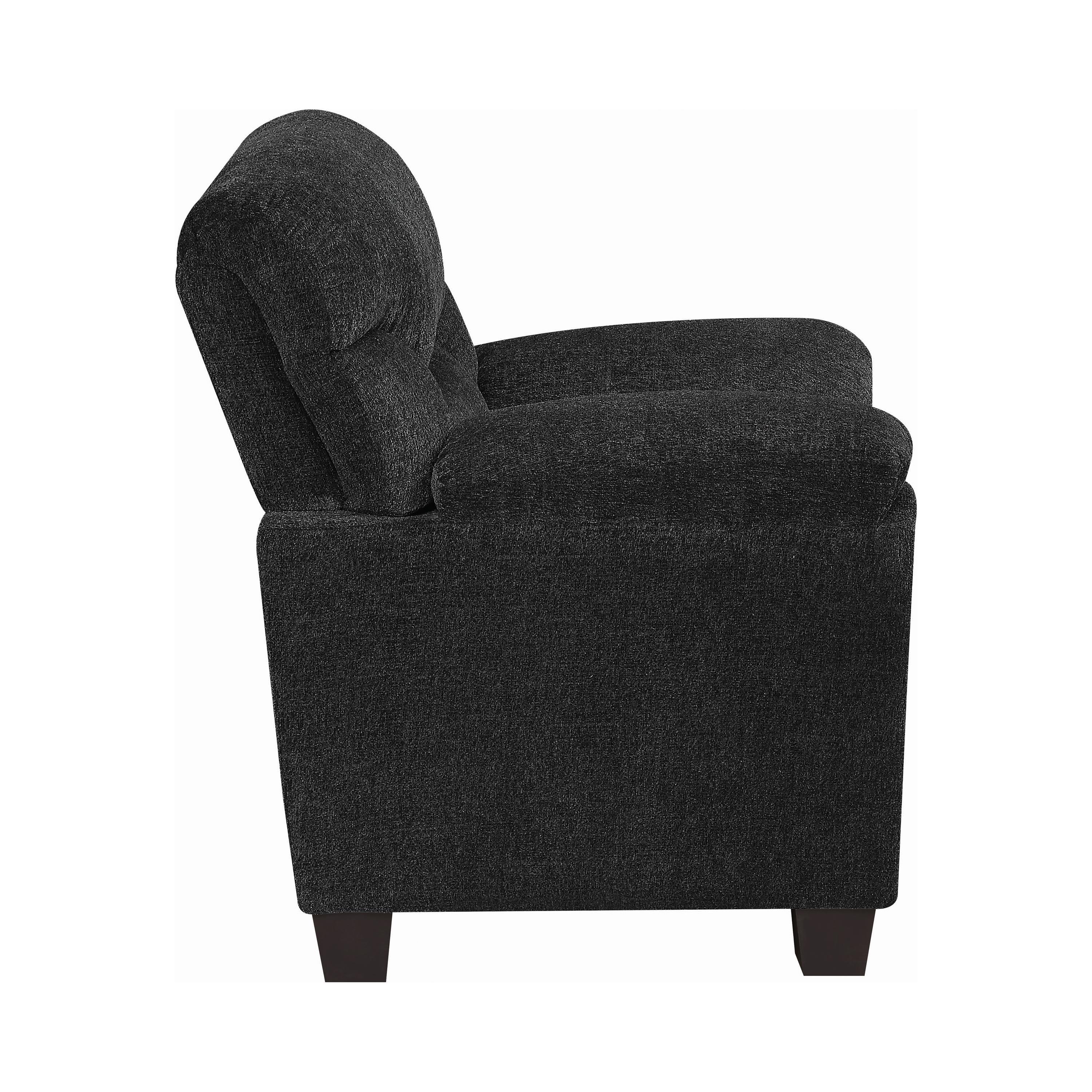 

    
Transitional Graphite Chenille Arm Chair Coaster 506576 Clemintine
