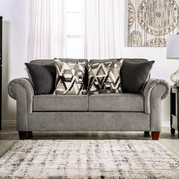 

                    
Furniture of America SM7750-SF-2PC Delgada Sofa and Loveseat Set Graphite Chenille Purchase 
