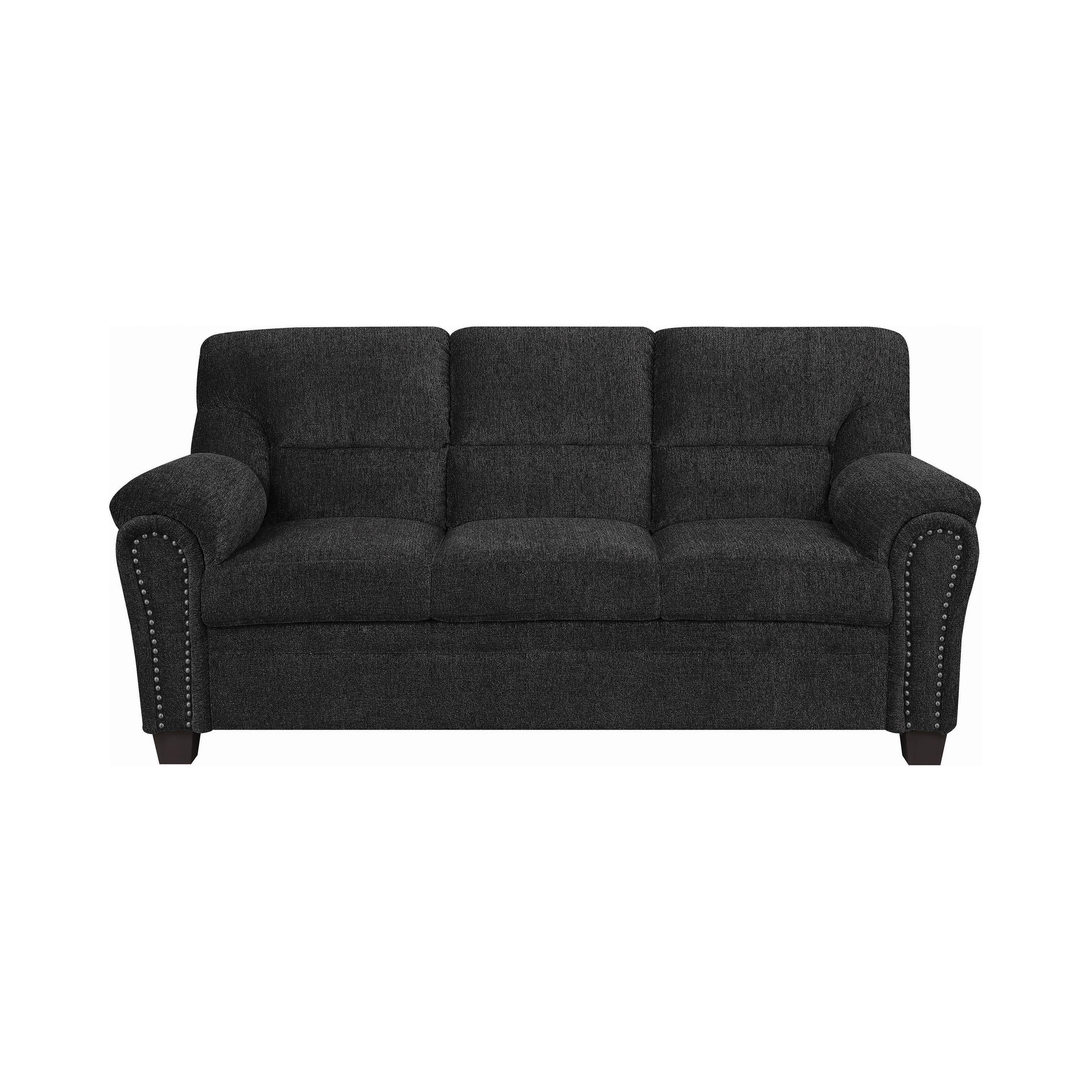 Transitional Sofa 506574 Clemintine 506574 in Graphite Chenille