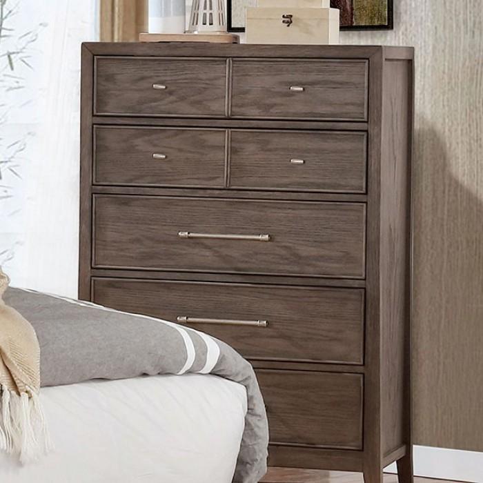 

    
 Order  Transitional Gray & Beige Solid Wood 6 PCS King Platform Bedroom Set by Furniture of America FOA7918 Tawana
