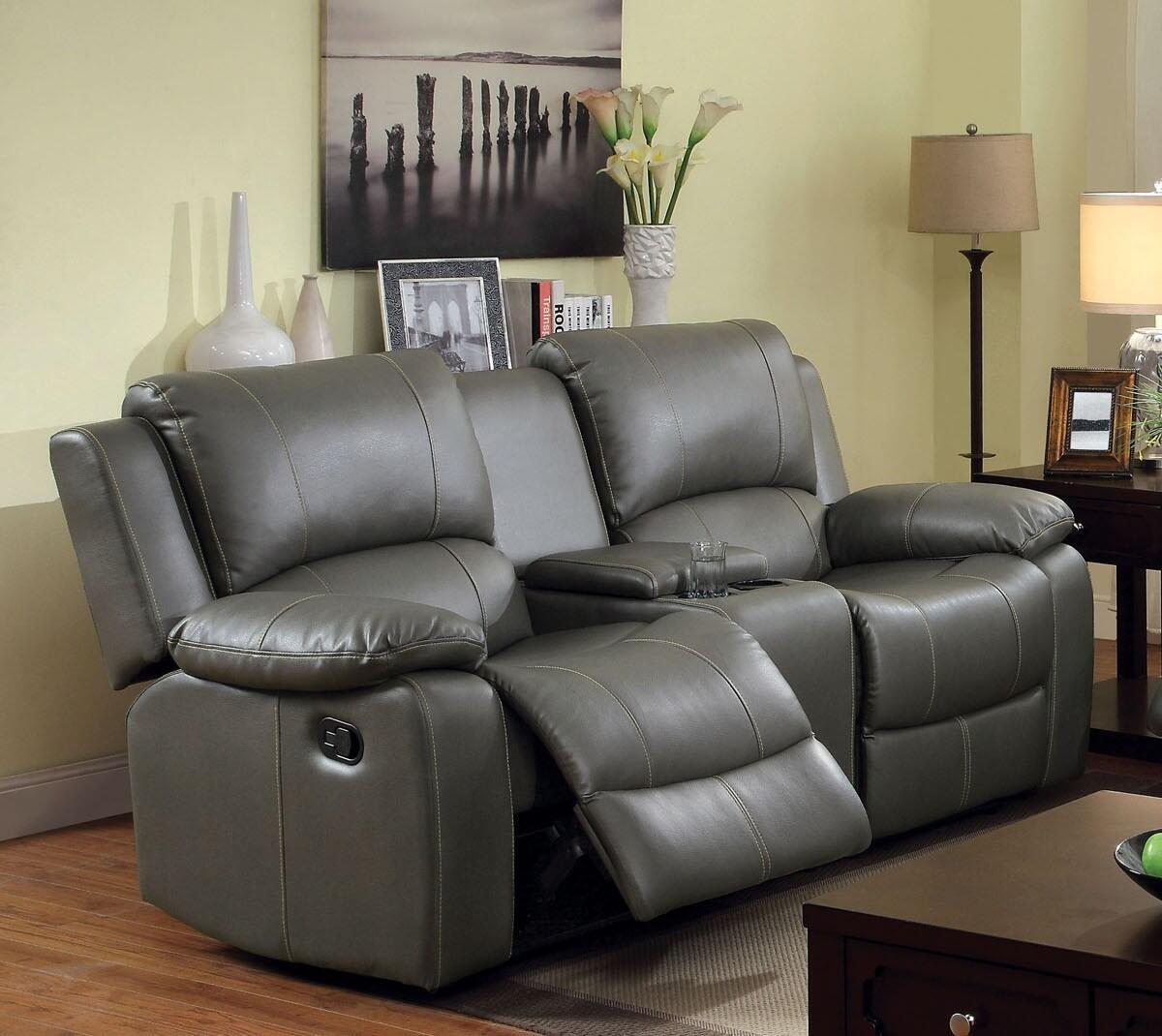 

    
Furniture of America CM6326-3PC Sarles Recliner Sofa Loveseat and Chair Gray CM6326-3PC
