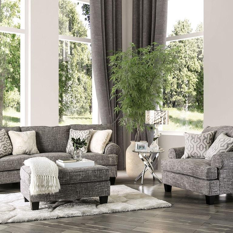 Transitional Sofa and Chair SM8012-2PC Pierpont SM8012-2PC in Gray 