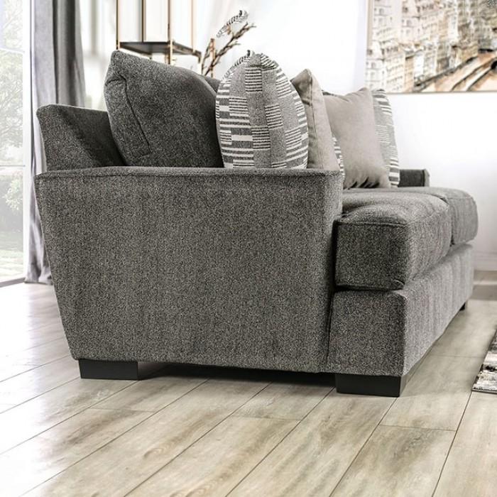 

    
Transitional Gray Chenille Loveseat Furniture of America SM1220-LV Holborn
