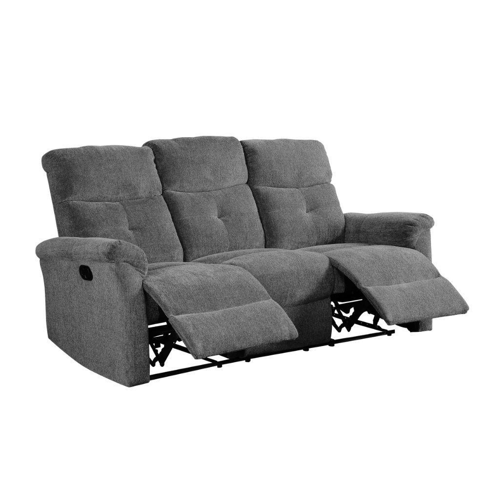 

    
Transitional Gray Chenille Motion Sofa by Acme Treyton 51815
