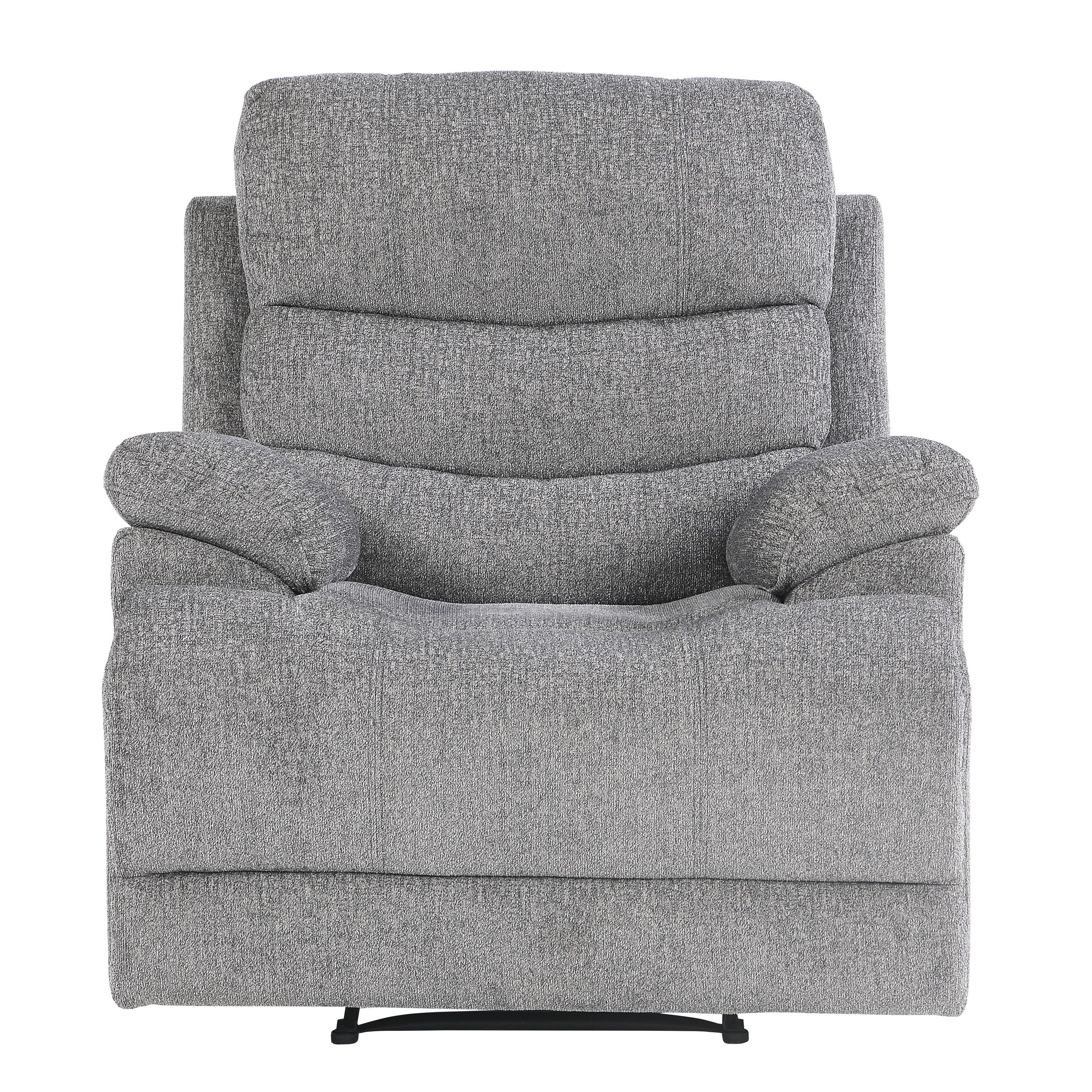 

    
Transitional Gray Chenille Power Reclining Chair Homelegance 9422FS-1PWH Sherbrook
