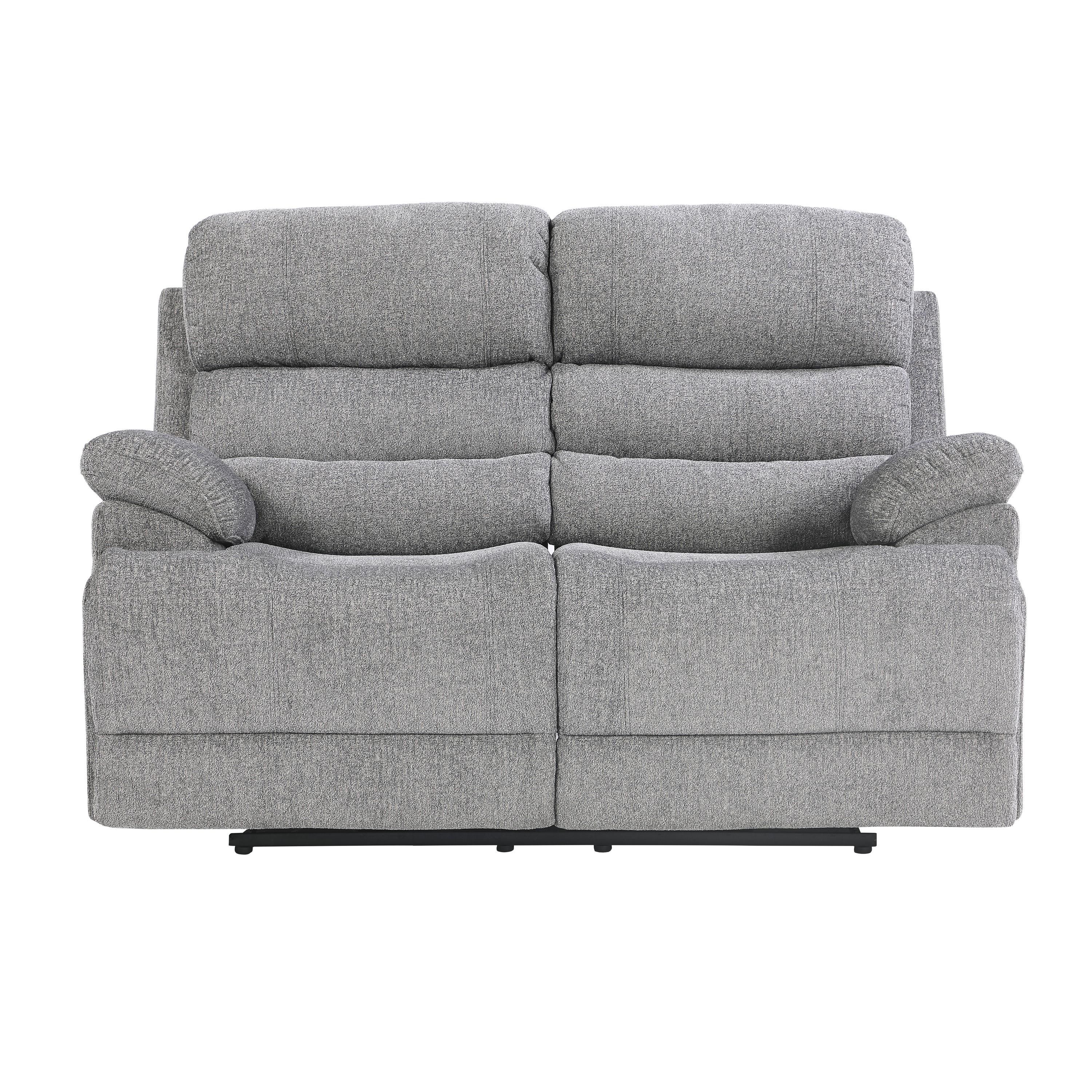 

    
Transitional Gray Chenille Power Reclining Loveseat Homelegance 9422FS-2PWH Sherbrook

