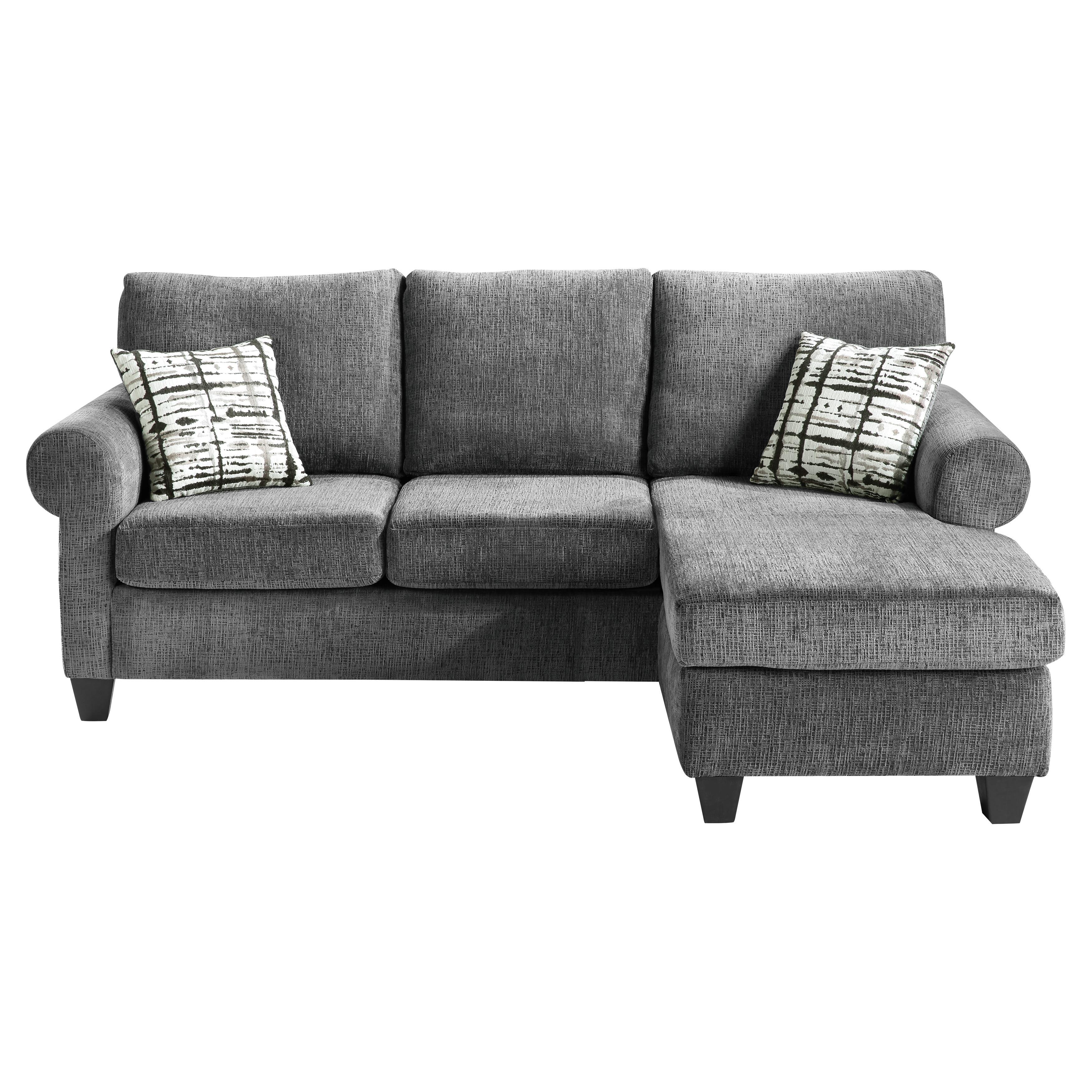 

    
Transitional Gray Chenille Reversible Sofa Chaise Homelegance 9317GY-3SC Desboro
