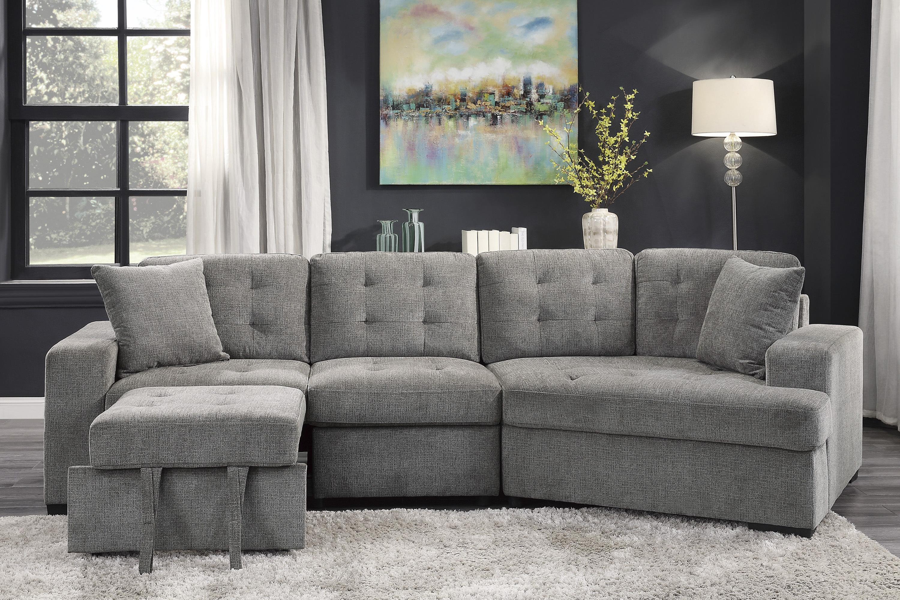 

    
 Shop  Transitional Gray Chenille 2-Piece Sectional Homelegance 9401GRY*22LRU Logansport
