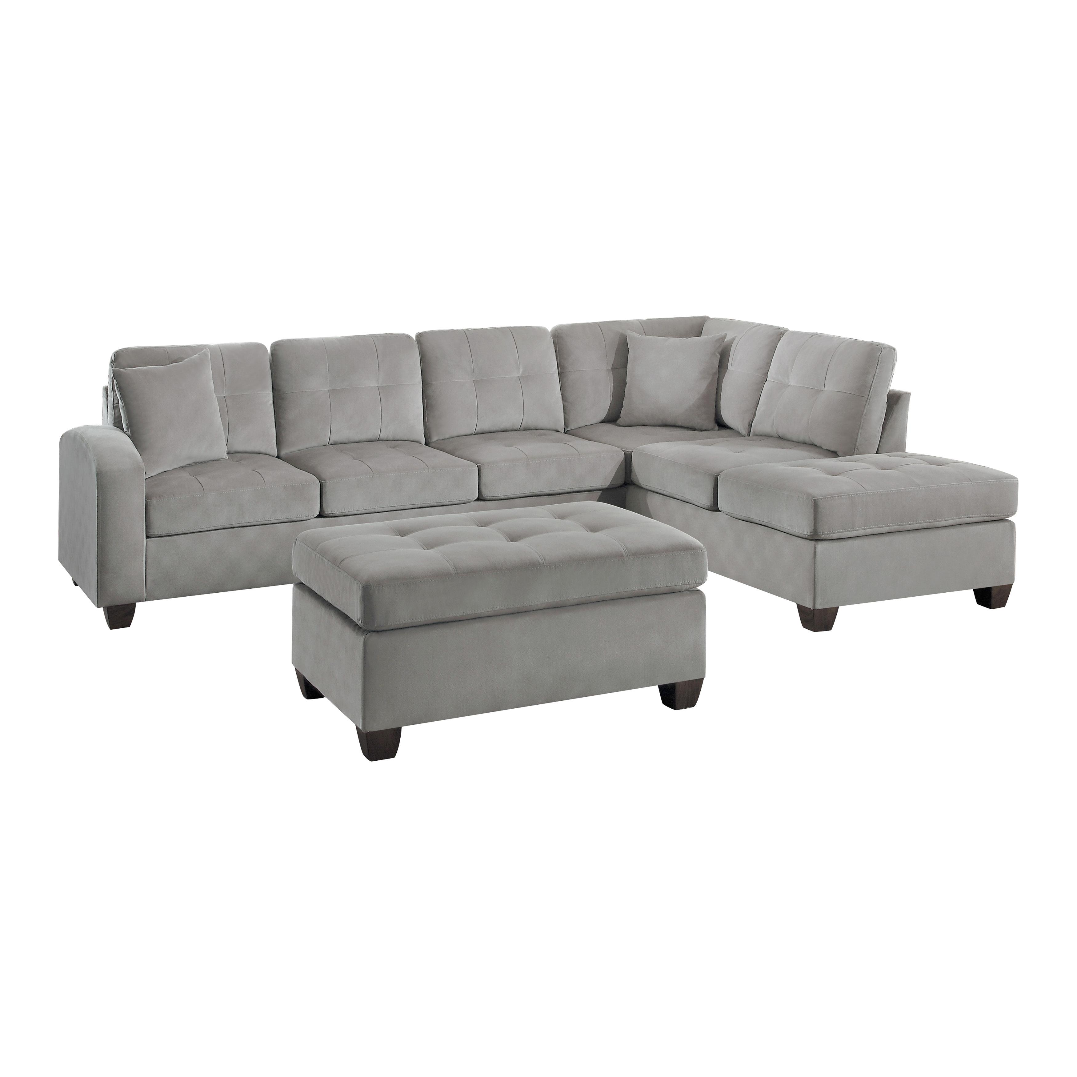 

    
Transitional Taupe Fabric 2-Piece Sectional w/Ottoman Homelegance 8367TP*3 Emilio
