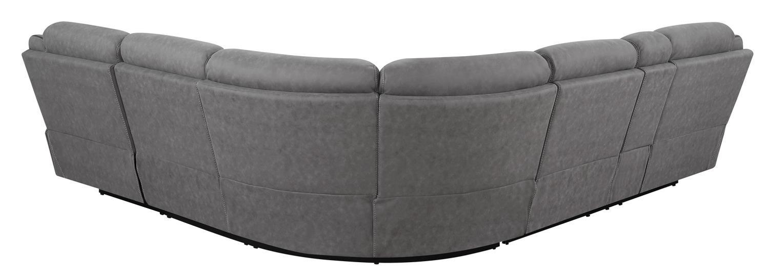 

                    
Coaster 600370 Higgins Power Sectional Gray Faux Suede Purchase 
