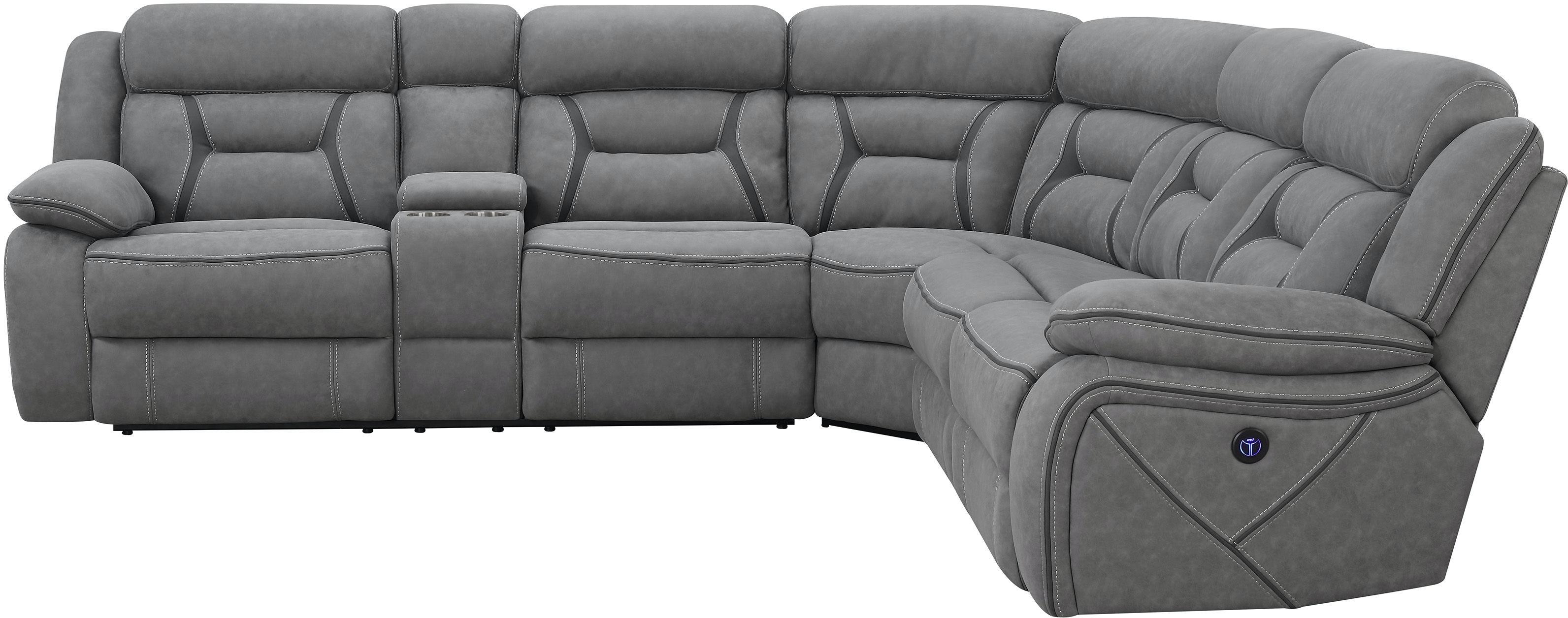 

    
Coaster 600370 Higgins Power Sectional Gray 600370
