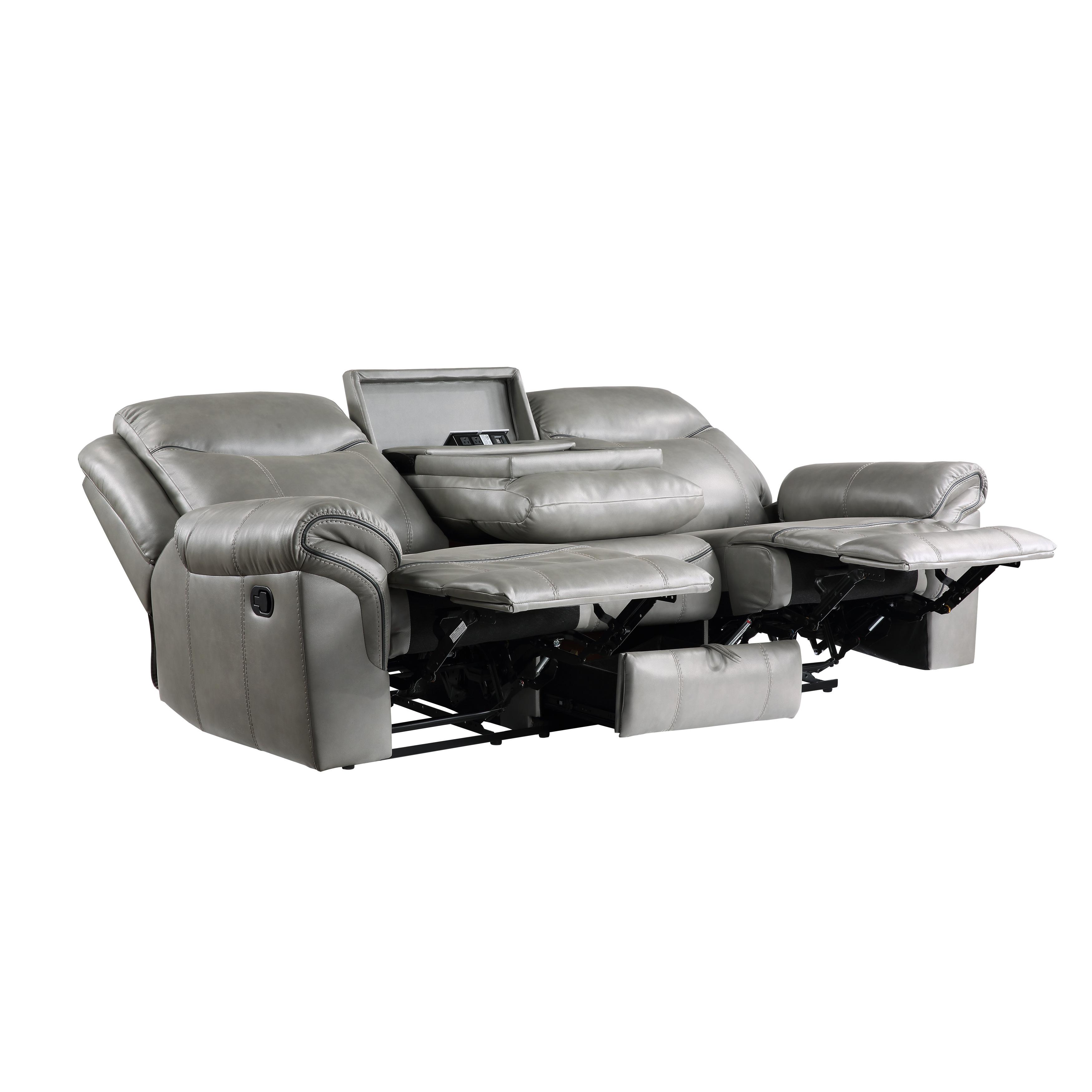 

                    
Homelegance 8206GRY-2PC Aram Reclining Set Gray Faux Leather Purchase 
