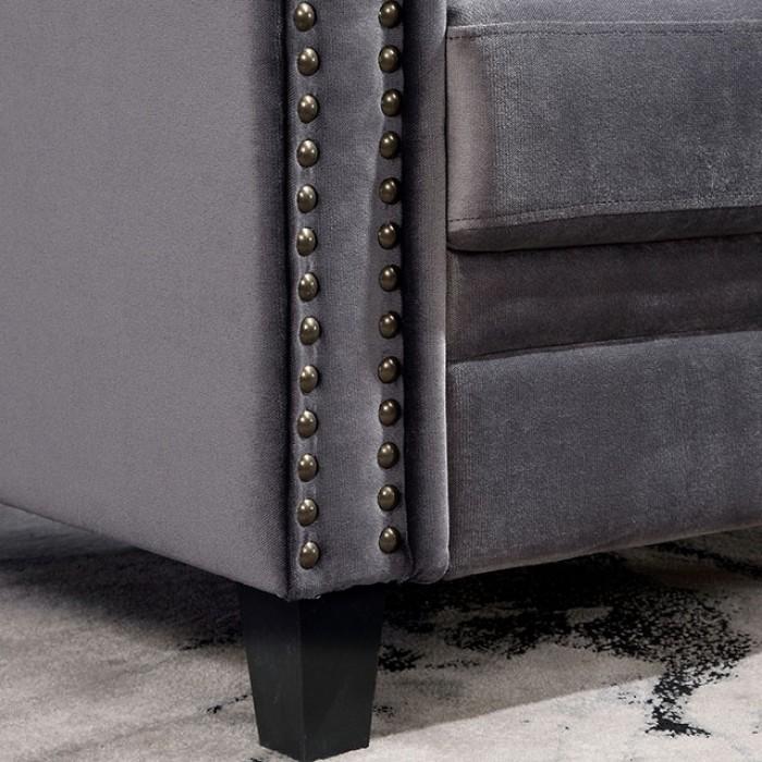 

                    
Furniture of America CM6450-CH Noranda Arm Chair Gray Flannelette Purchase 
