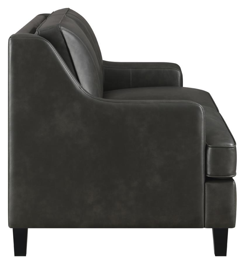 

                    
Buy Transitional Gray Leatherette Living Room Set 2pcs Coaster 552051-S2 Clayton

