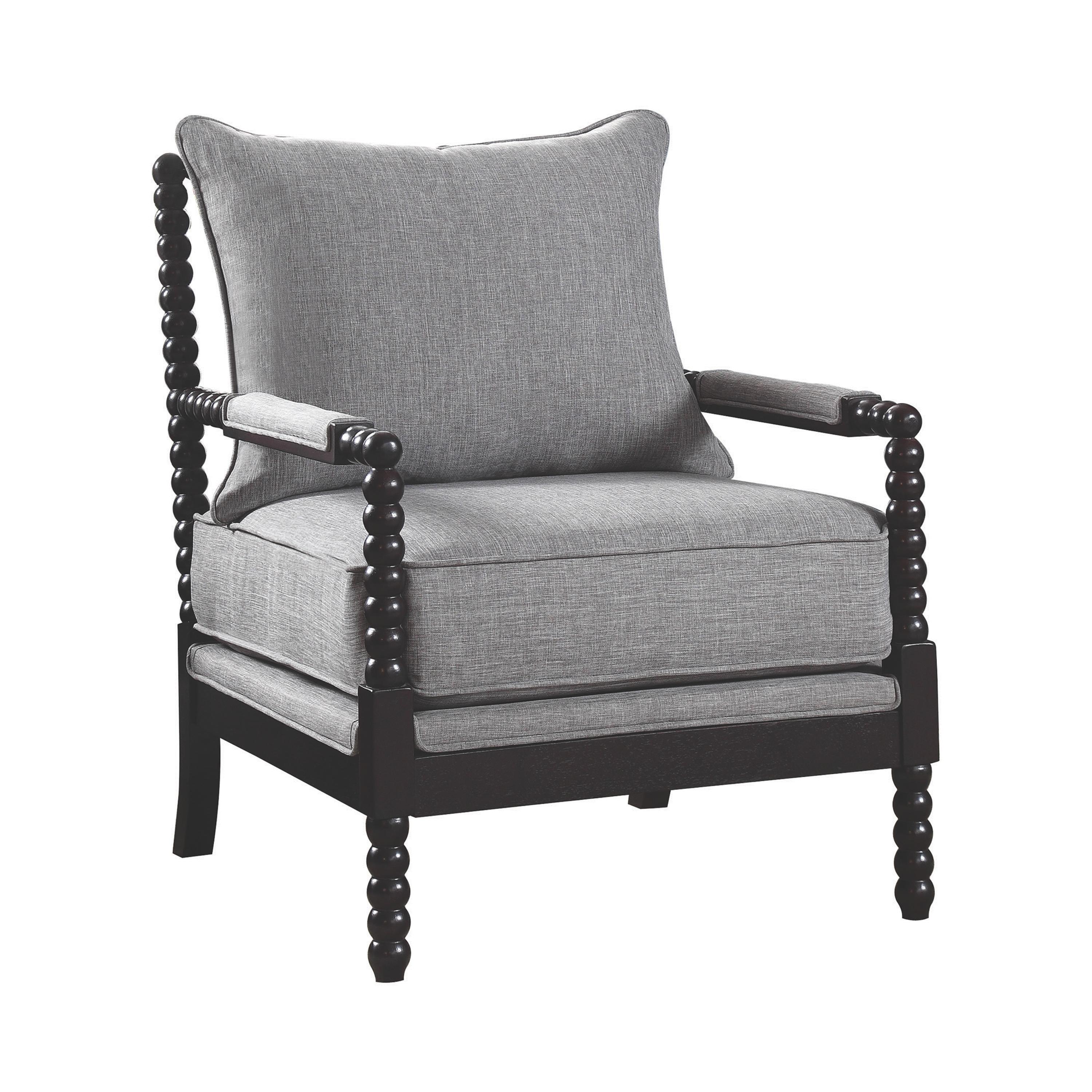 

    
Transitional Gray Linen-like Fabric Accent Chair Coaster 903824
